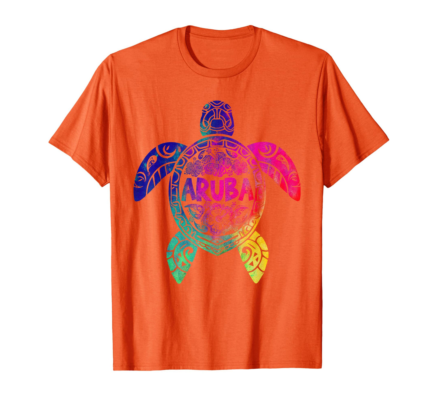 Tribal Aruba Tie Dye Sea Turtle Aruba Beach Vacation T-Shirt