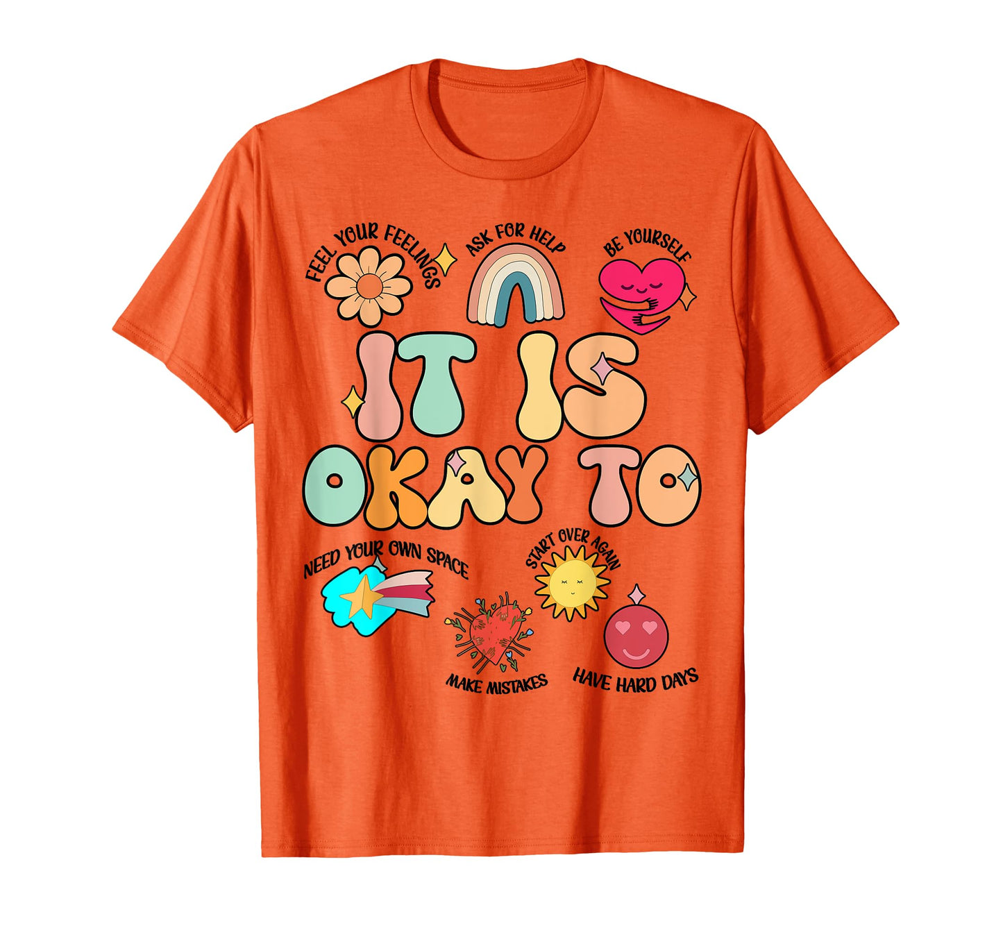 Yellow Women Counselor It's Okay To Mental Health Awareness T-Shirt