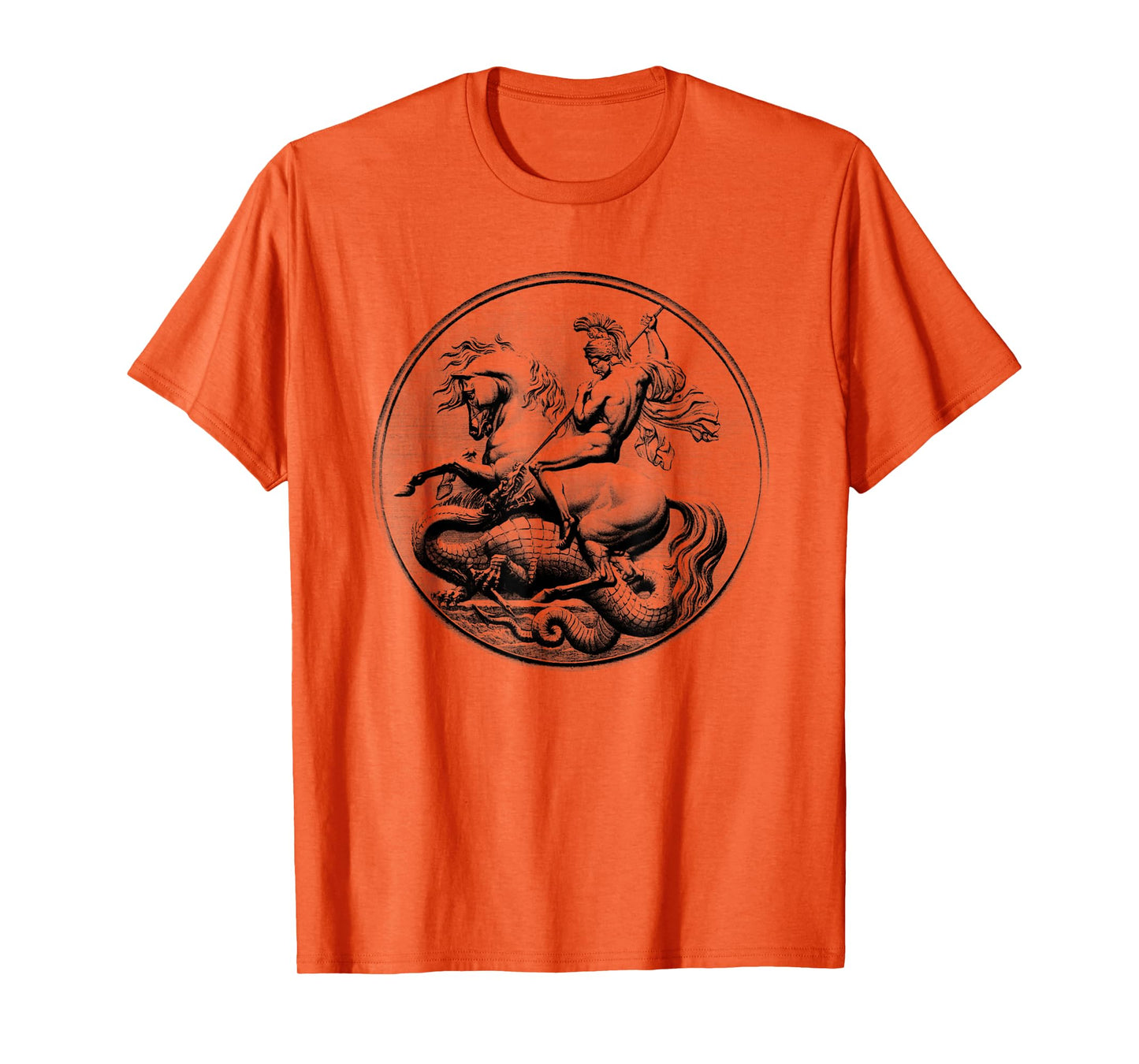 Vintage Saint George Slaying The Dragon Hagiography T-Shirt