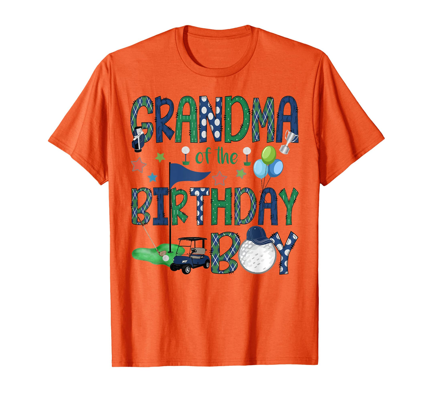 Grandma Of The Birthday Boy Hole In One Golf Lover T-Shirt