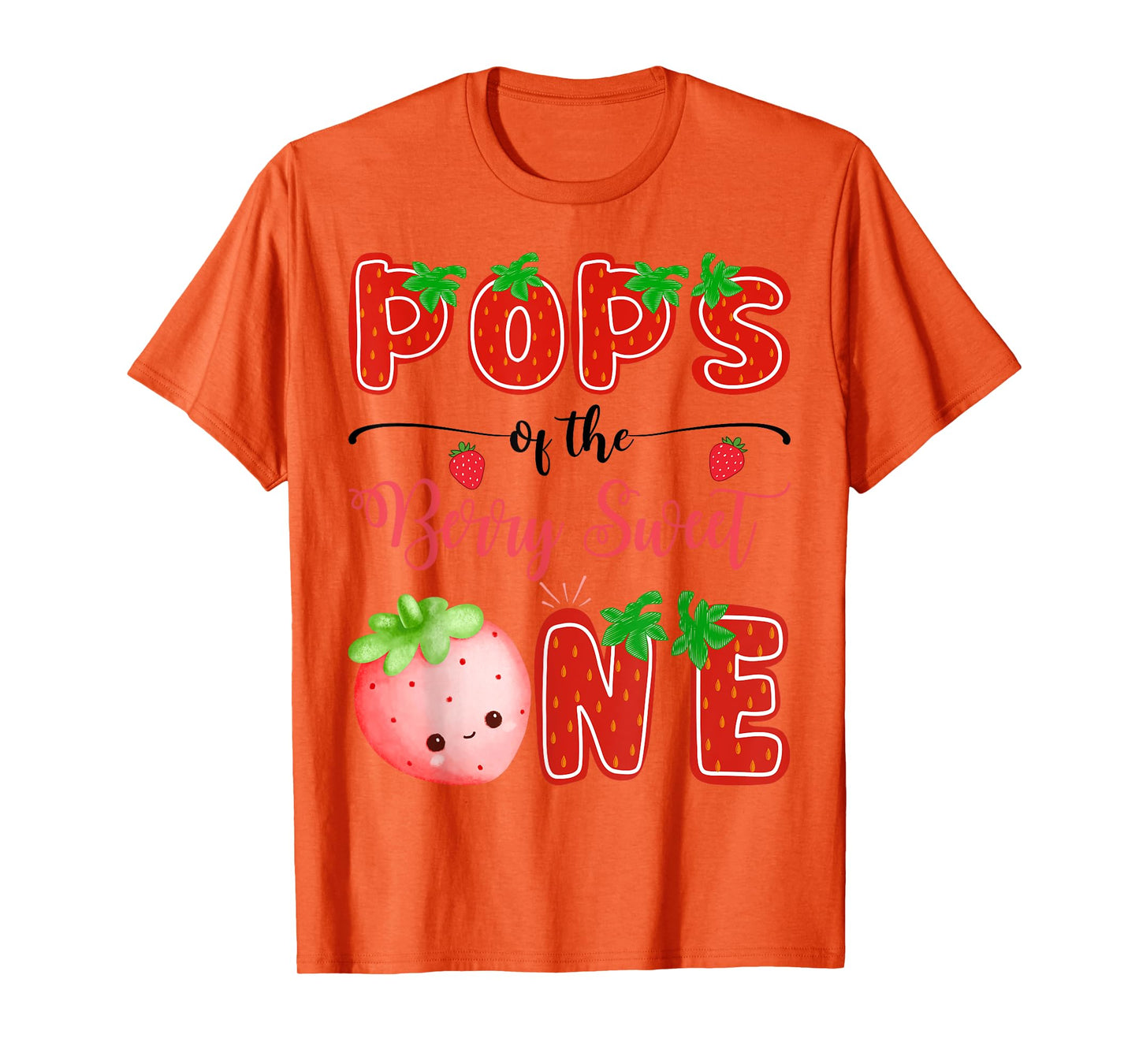 Pops Of The Berry Sweet One Strawberry Birthday Girl T-Shirt