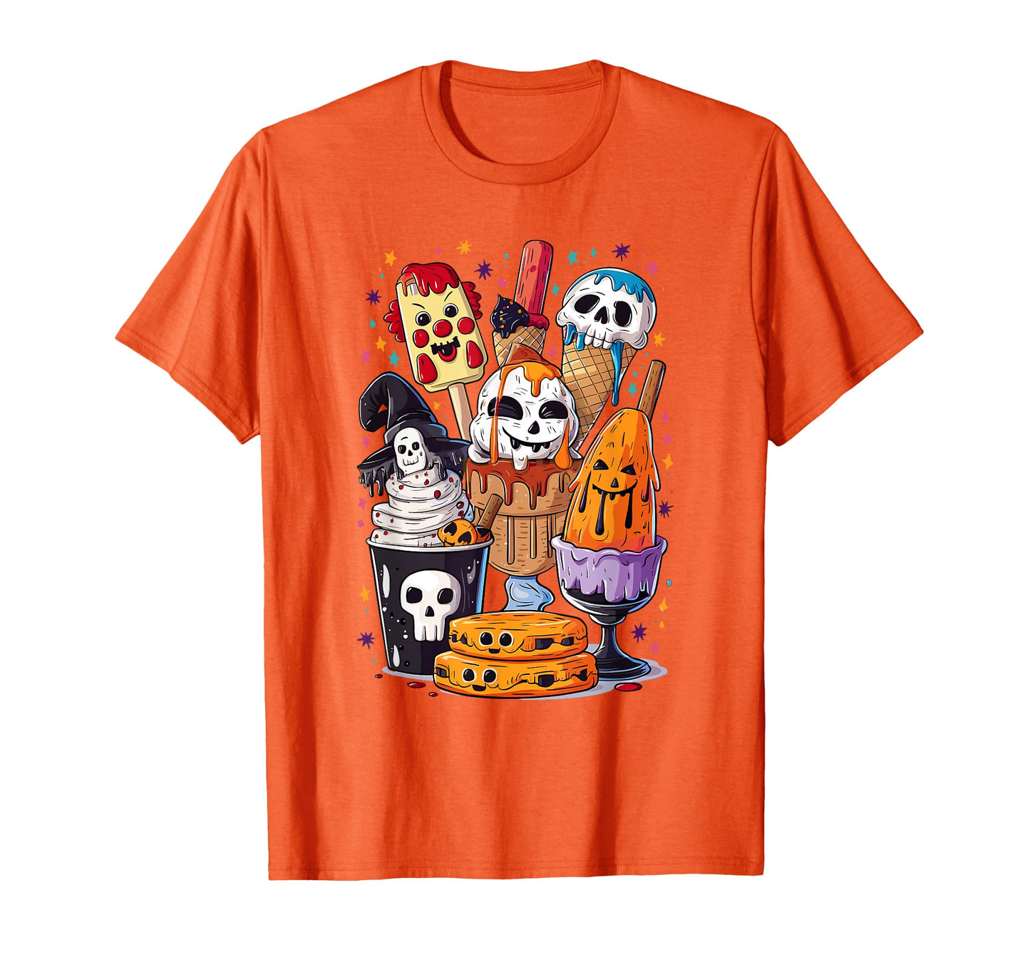 Scary Ice Cream Halloween Popsicle Ghoul Summer Halloween T-Shirt