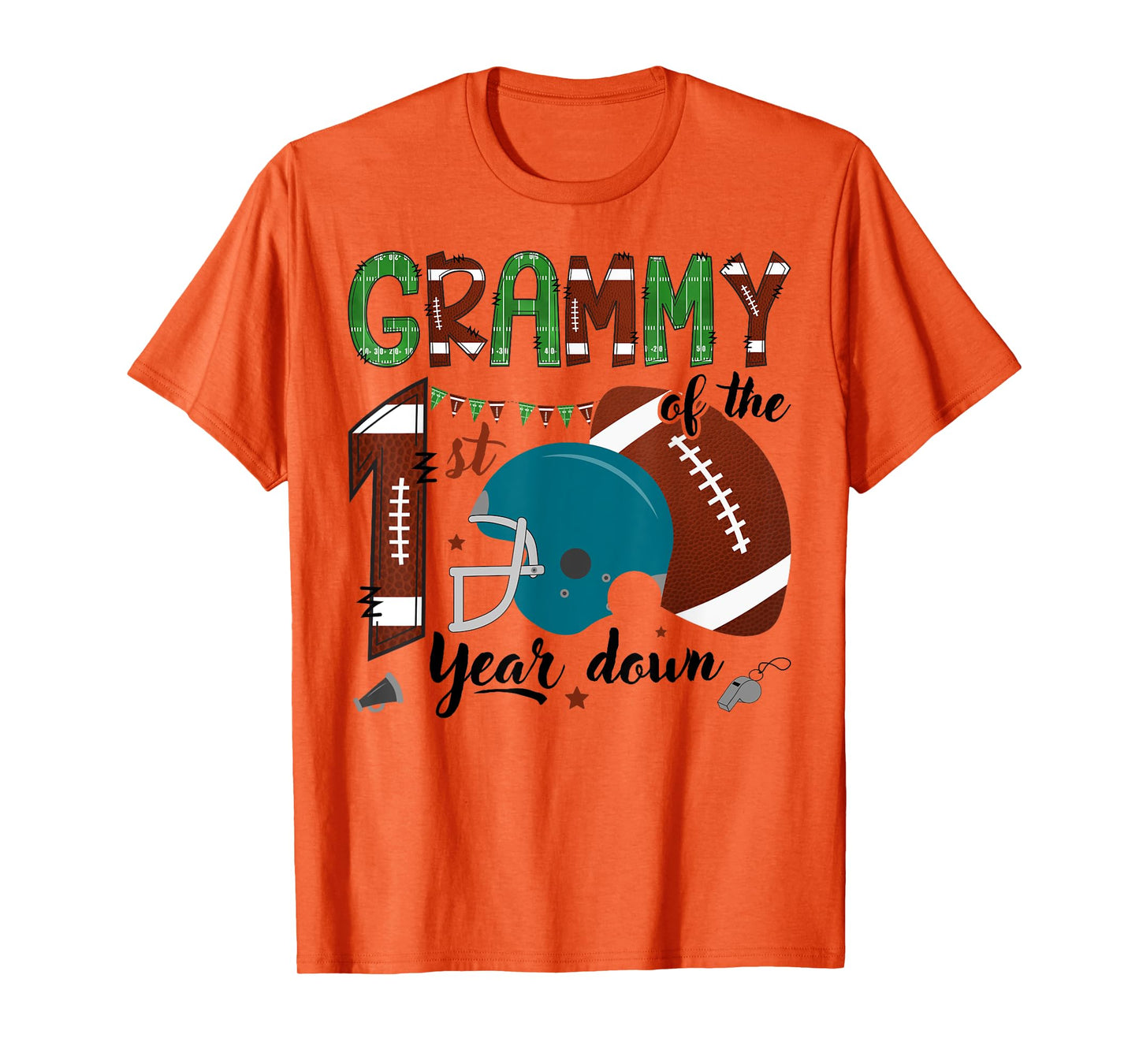 Grammy Of The 1St Year Down Football 1 Year Old Birthday T-Shirt