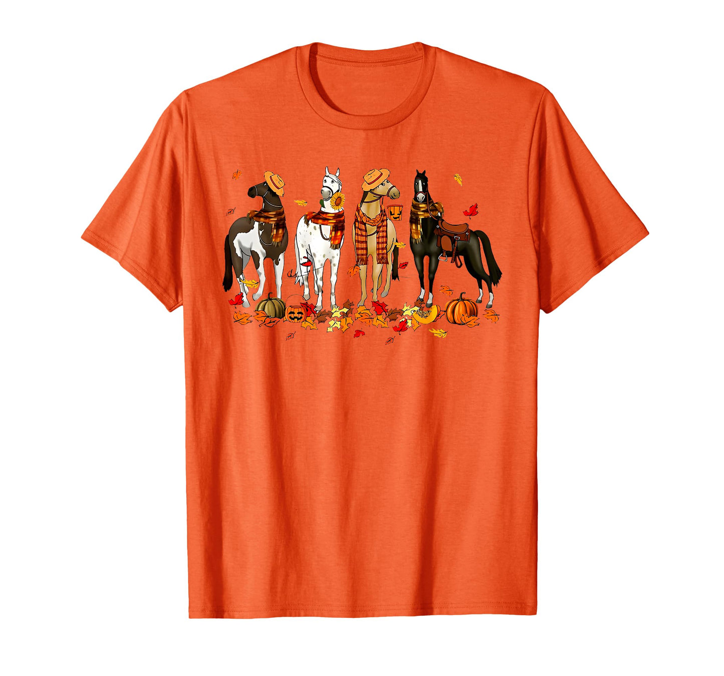 Vintage Fall Autumn Horse Spooky Season T-Shirt