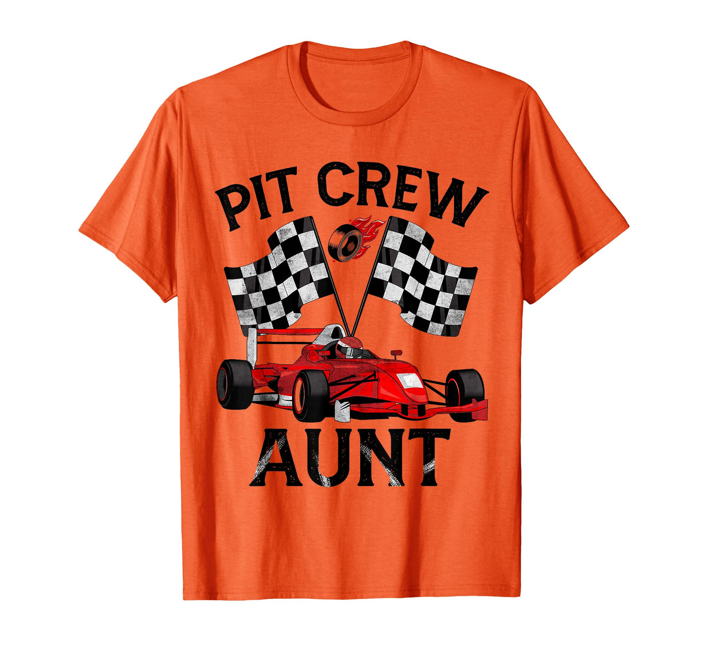 Pit Crew Aunt Race Car Birthday Party Racing Family T-Shirt