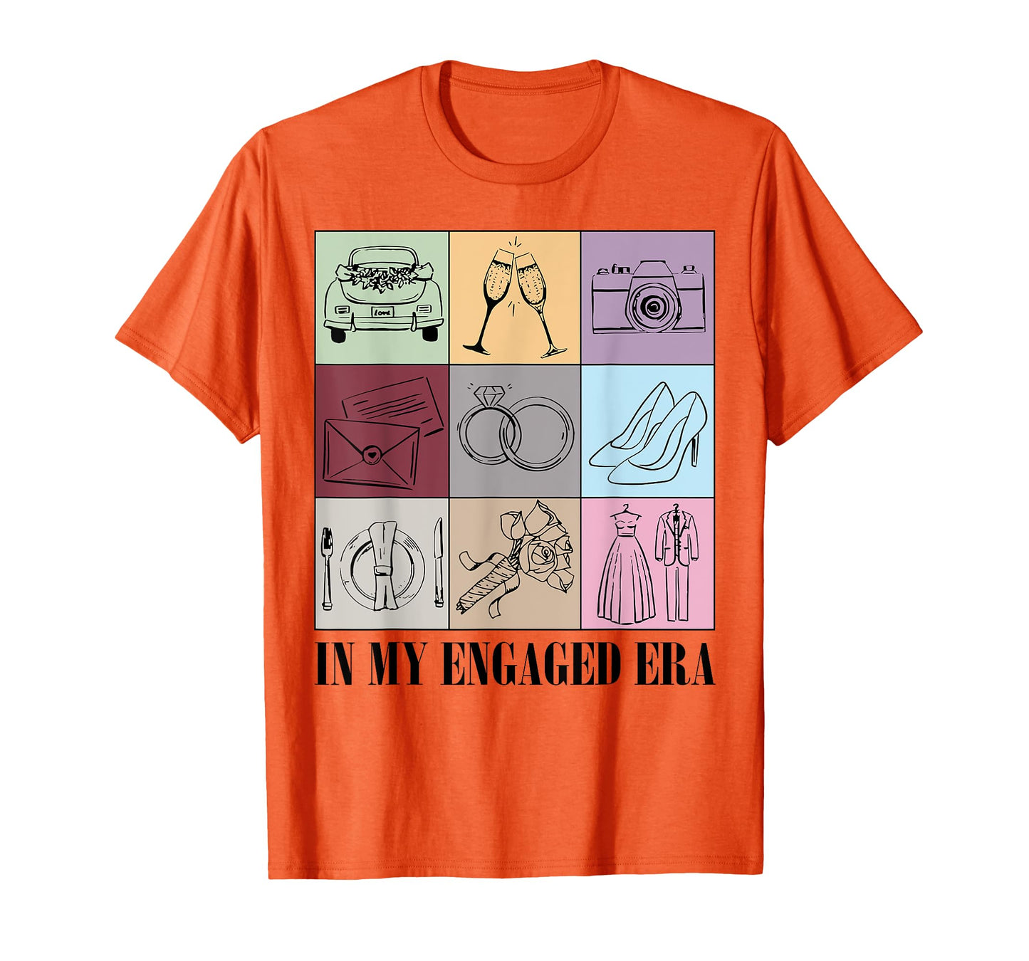 In My Engaged Era Retro Bride Wedding Engagement Party T-Shirt