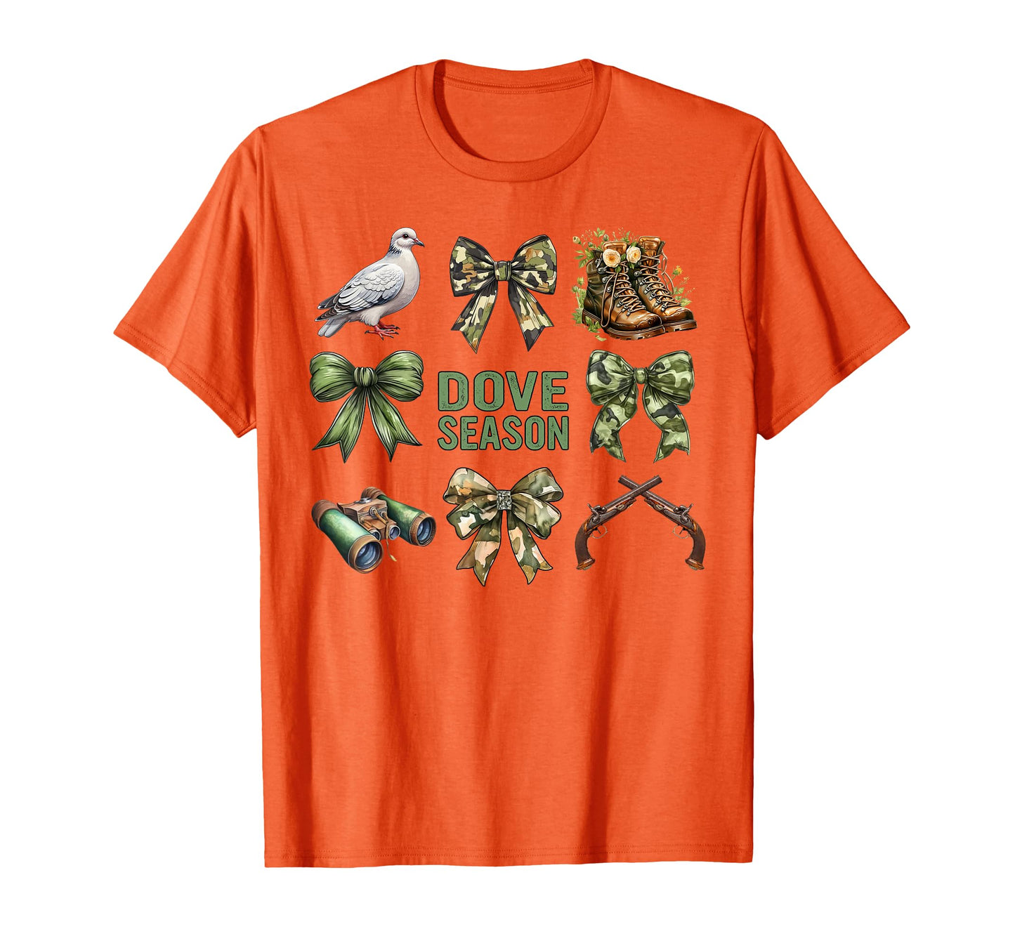 Dove Season Camo Matching Dove Hunting Party Coquette T-Shirt