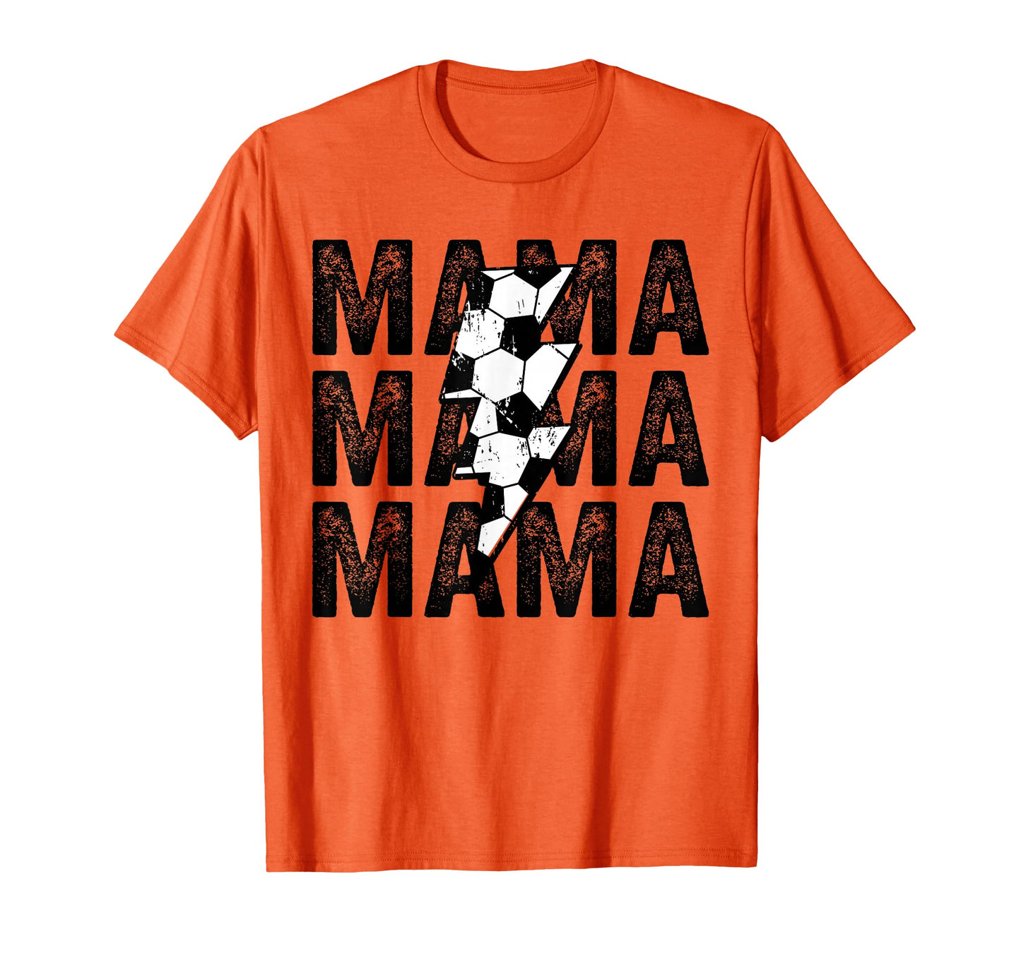 Soccer Mama Distressed Lightning Bolt Mom T-Shirt