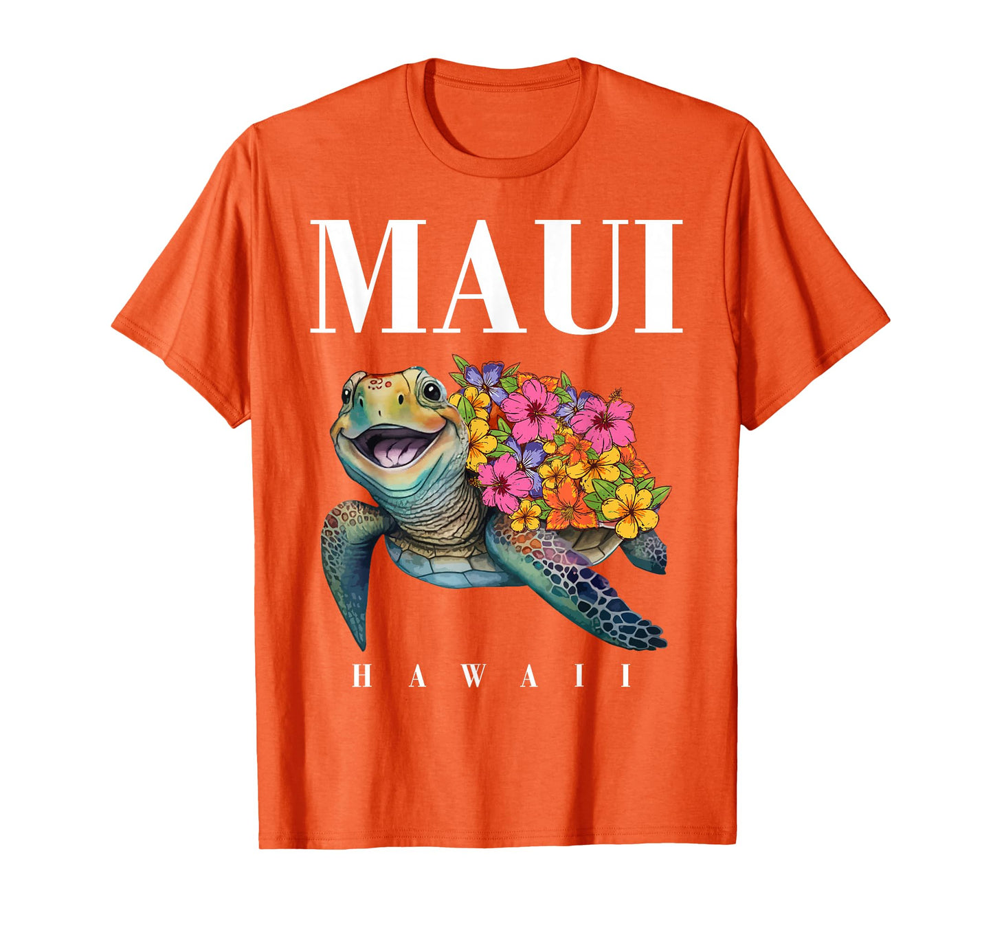 Hawaiian-Shirt Maui Kids Girl Women Turtle Hibiscus Hawaii T-Shirt
