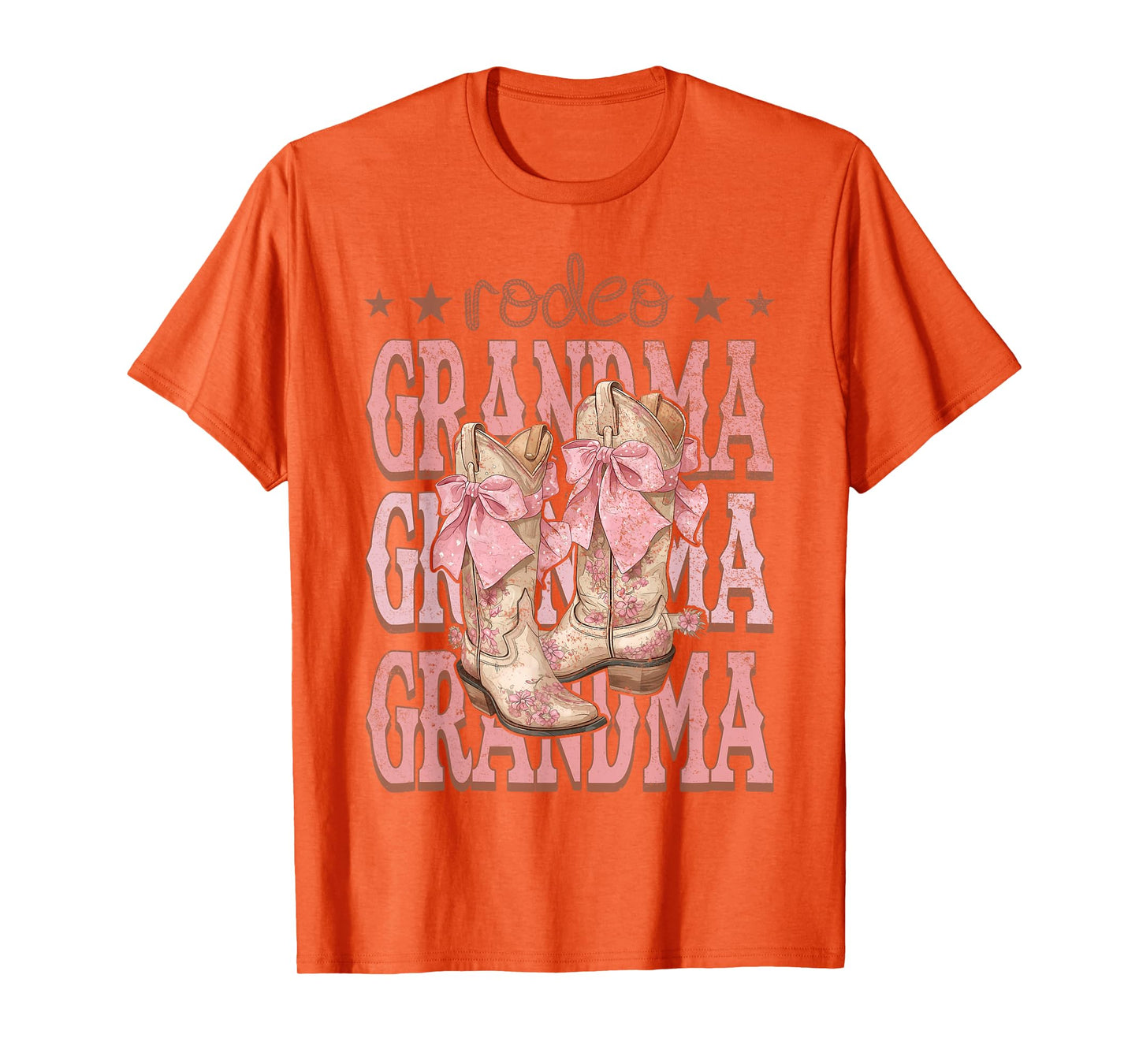 Rodeo Grandma Pink Boots Coquette Cow-Girl Birthday Party T-Shirt
