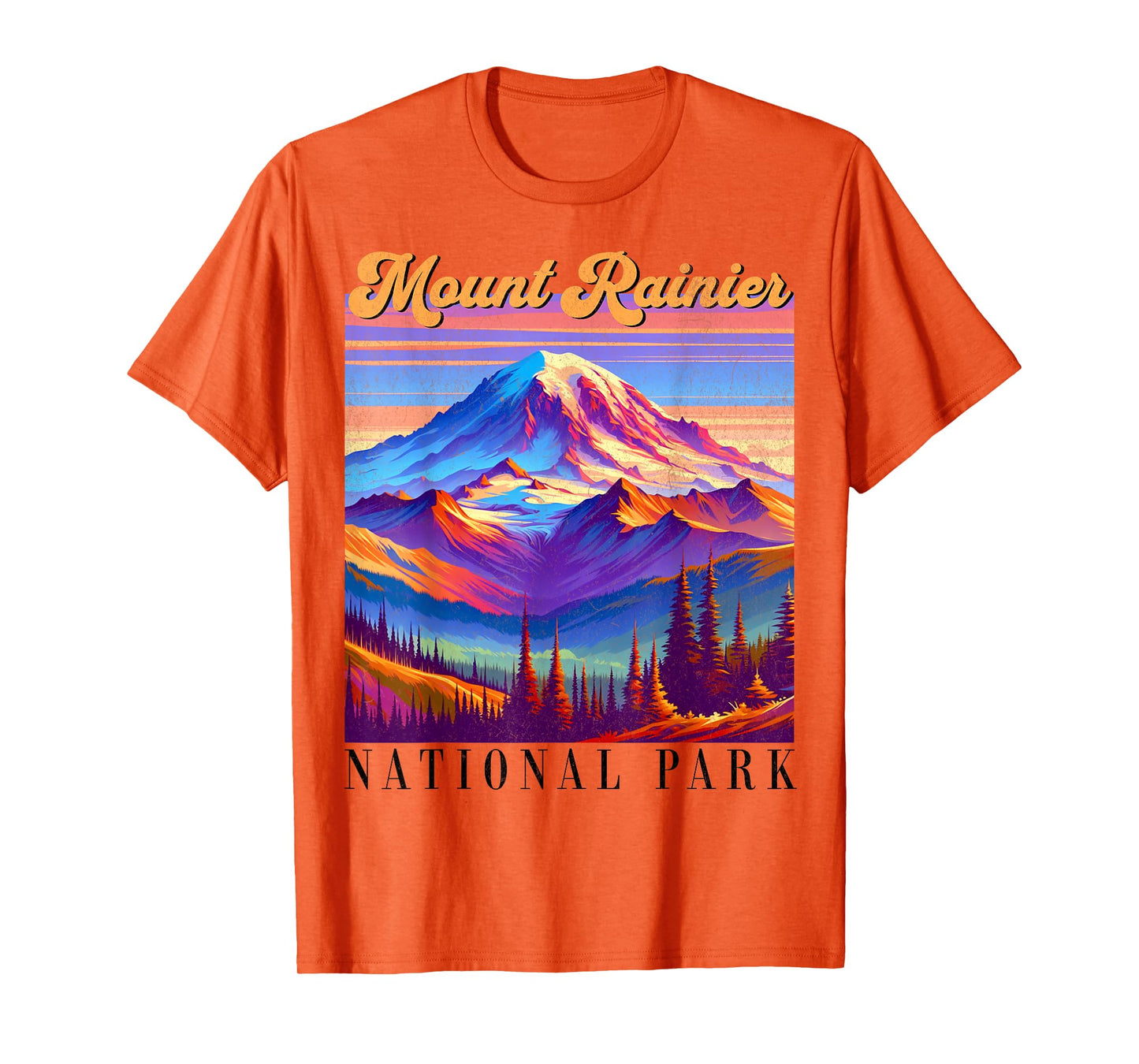 Mt. Rainier National Park Mountain Art Souvenir T-Shirt