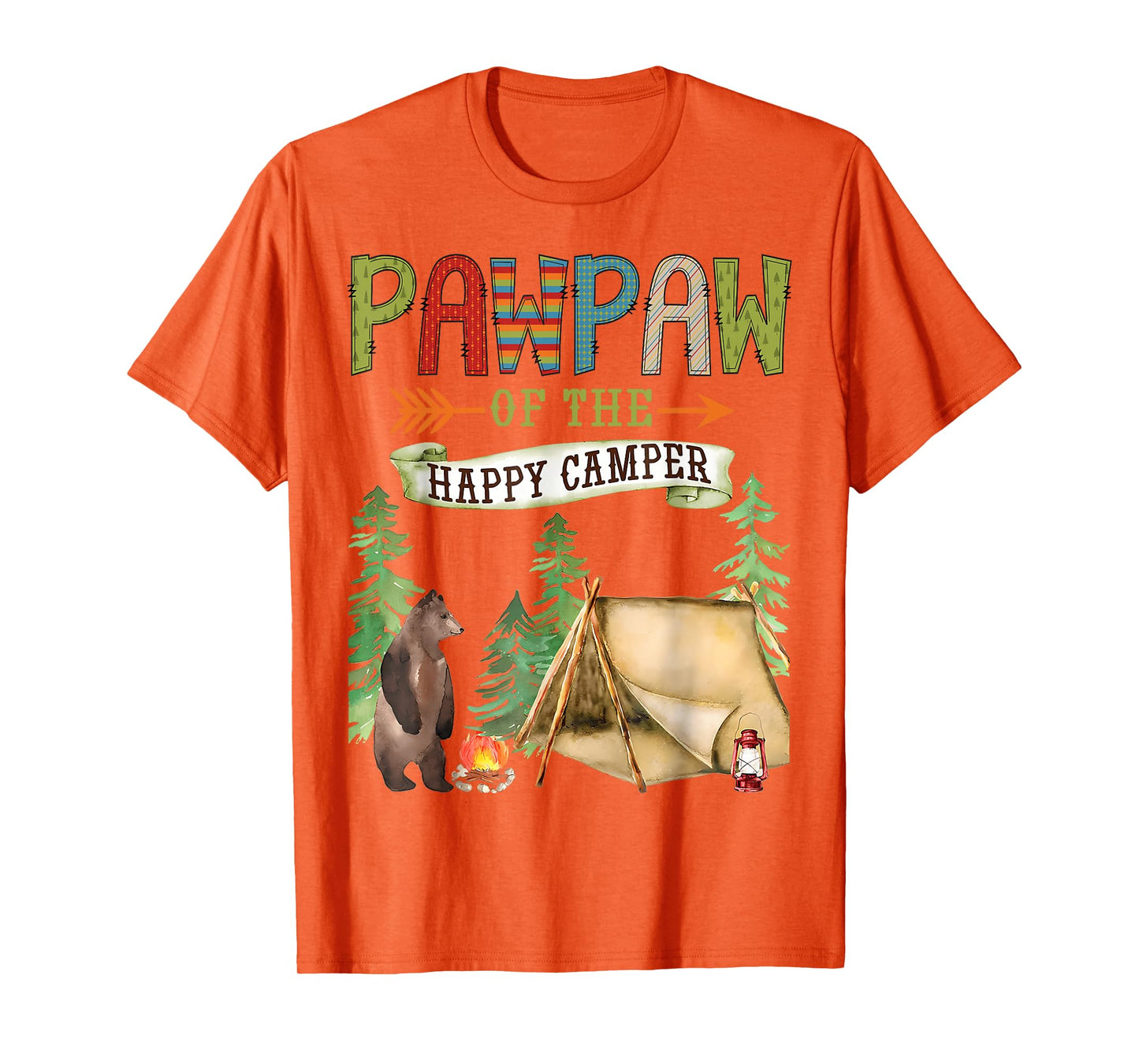 Pawpaw of The Happy Camper First Birthday Camping T-Shirt