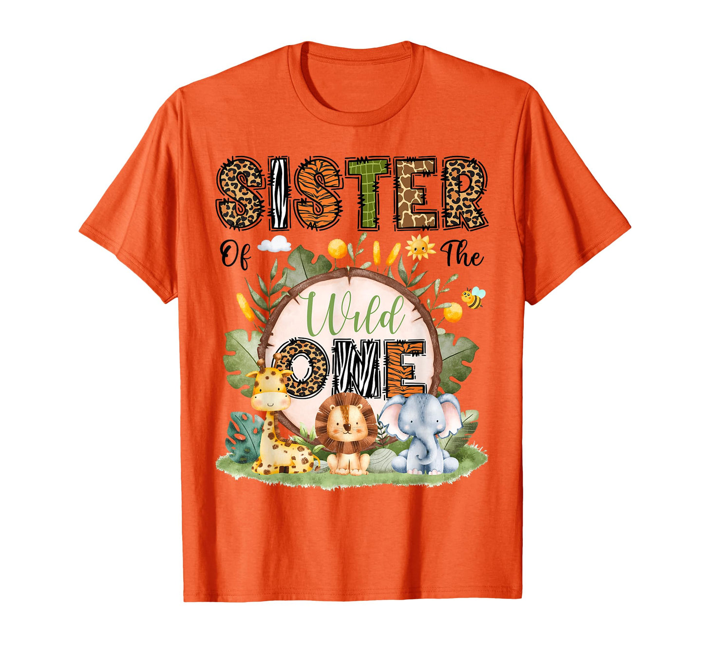 Sister Of The Wild One 1St Birthday Boy Safari Jungle T-Shirt