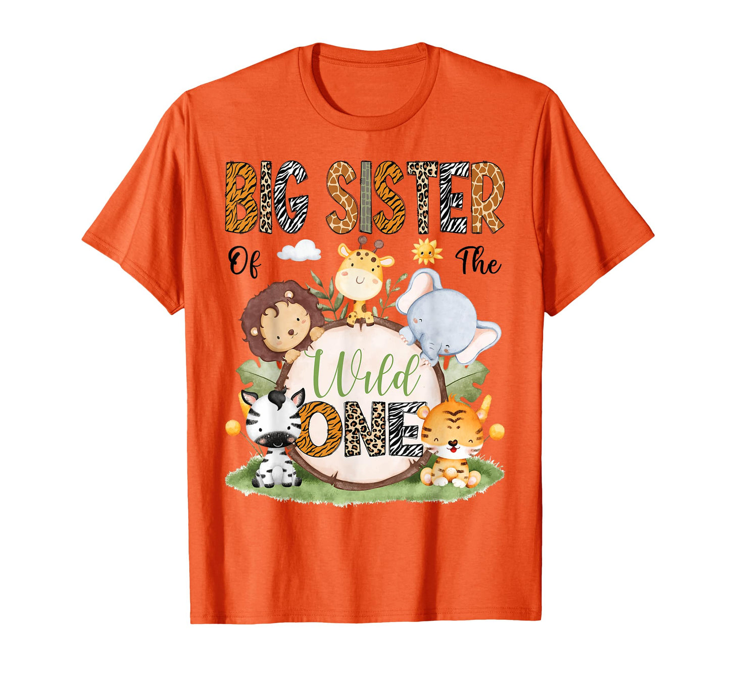 Big Sister Of The Wild One 1St Birthday Boy Safari Lover T-Shirt
