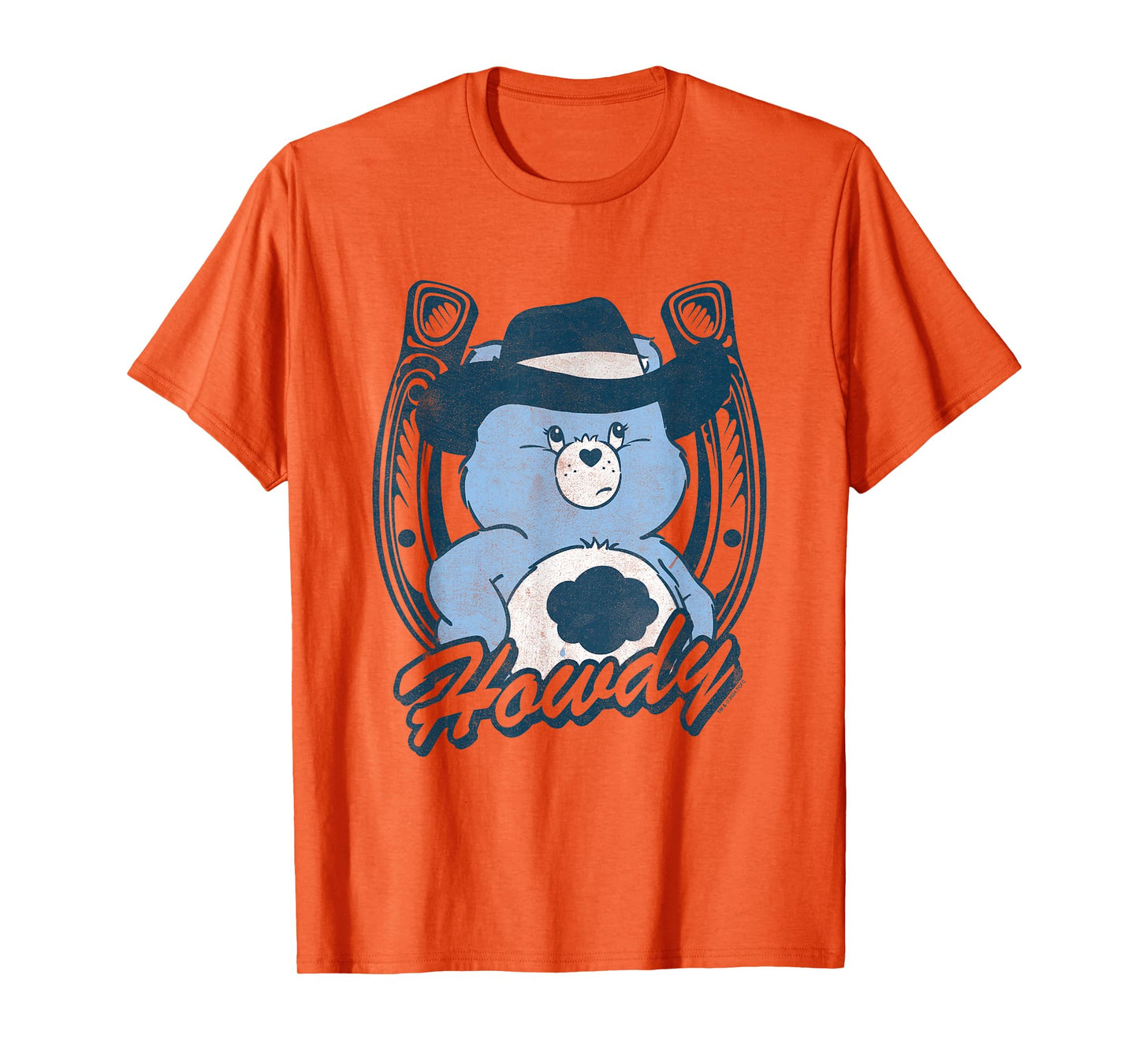 Care Bears Gruympy Bear Cowboy Howdy Retro Big Chest Logo T-Shirt