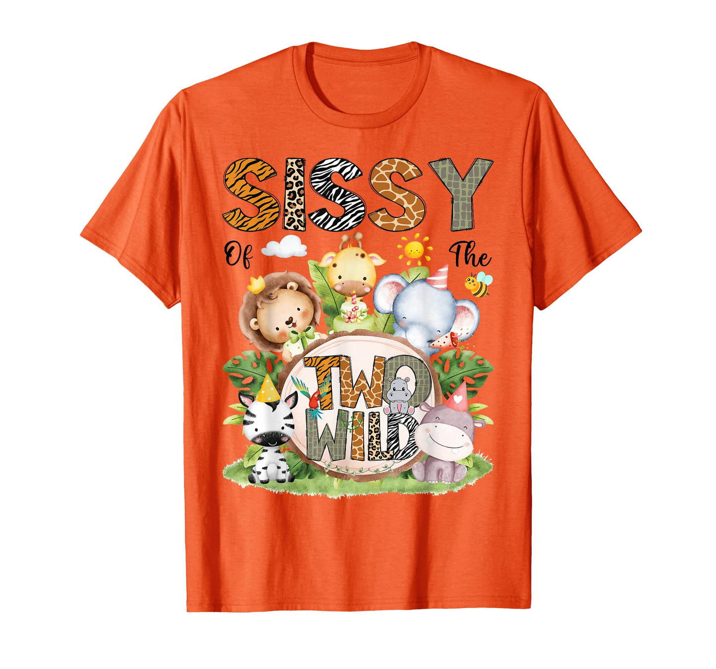 Sissy of The Two Wild Safari Jungle 2nd Birthday Boy T-Shirt