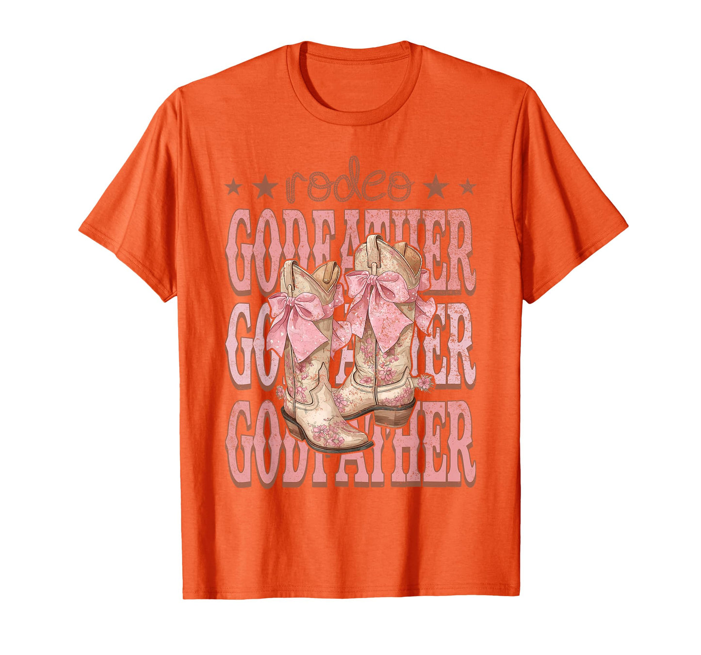Rodeo GodFather Pink Boots Coquette Cow-Girl Birthday Party T-Shirt