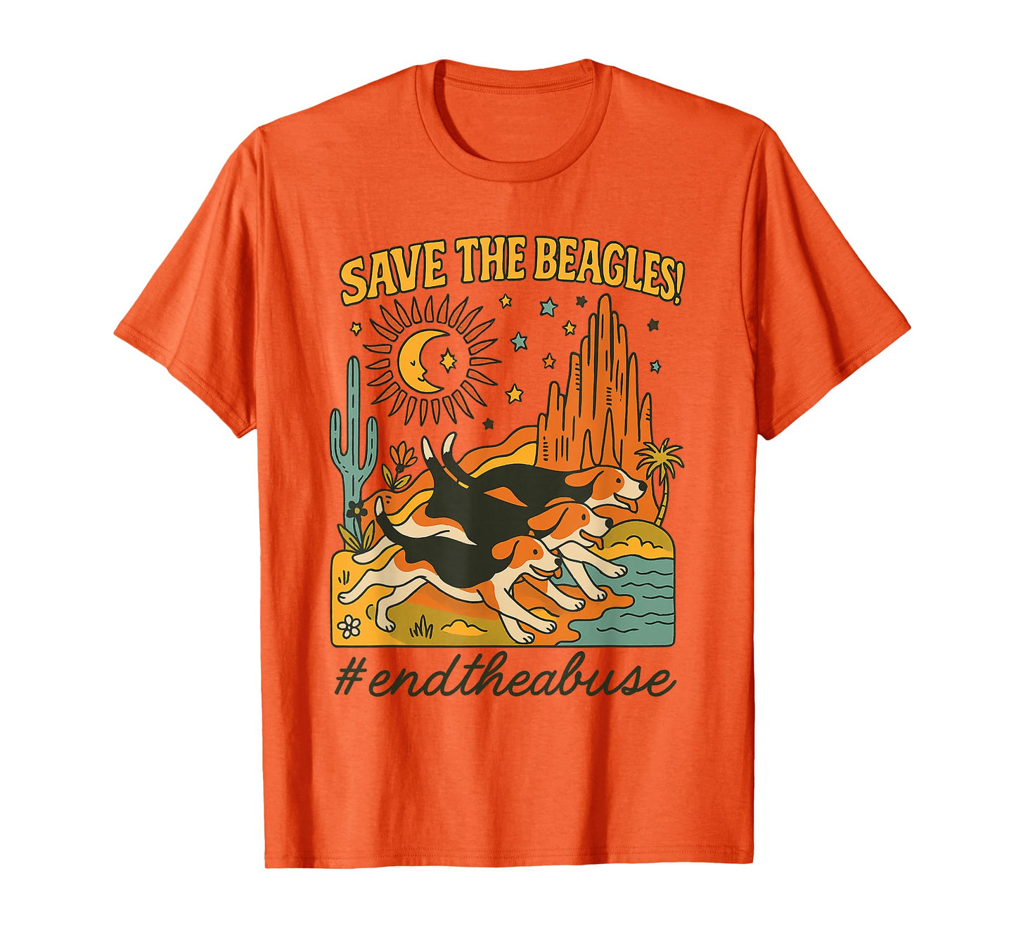 Save The Beagles #endtheabuse Vintage Animal Rescue T-Shirt