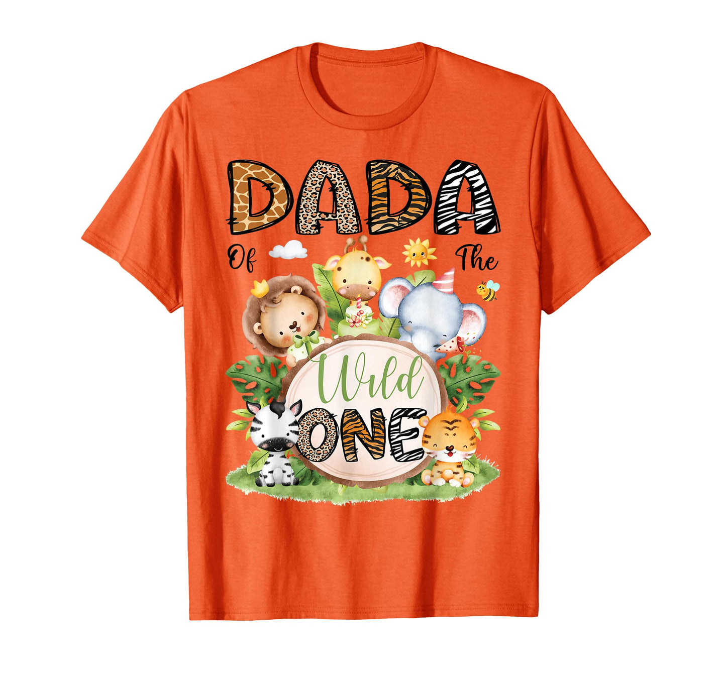 Dada Of The Wild One Safari Jungle 1St Birthday Boy T-Shirt