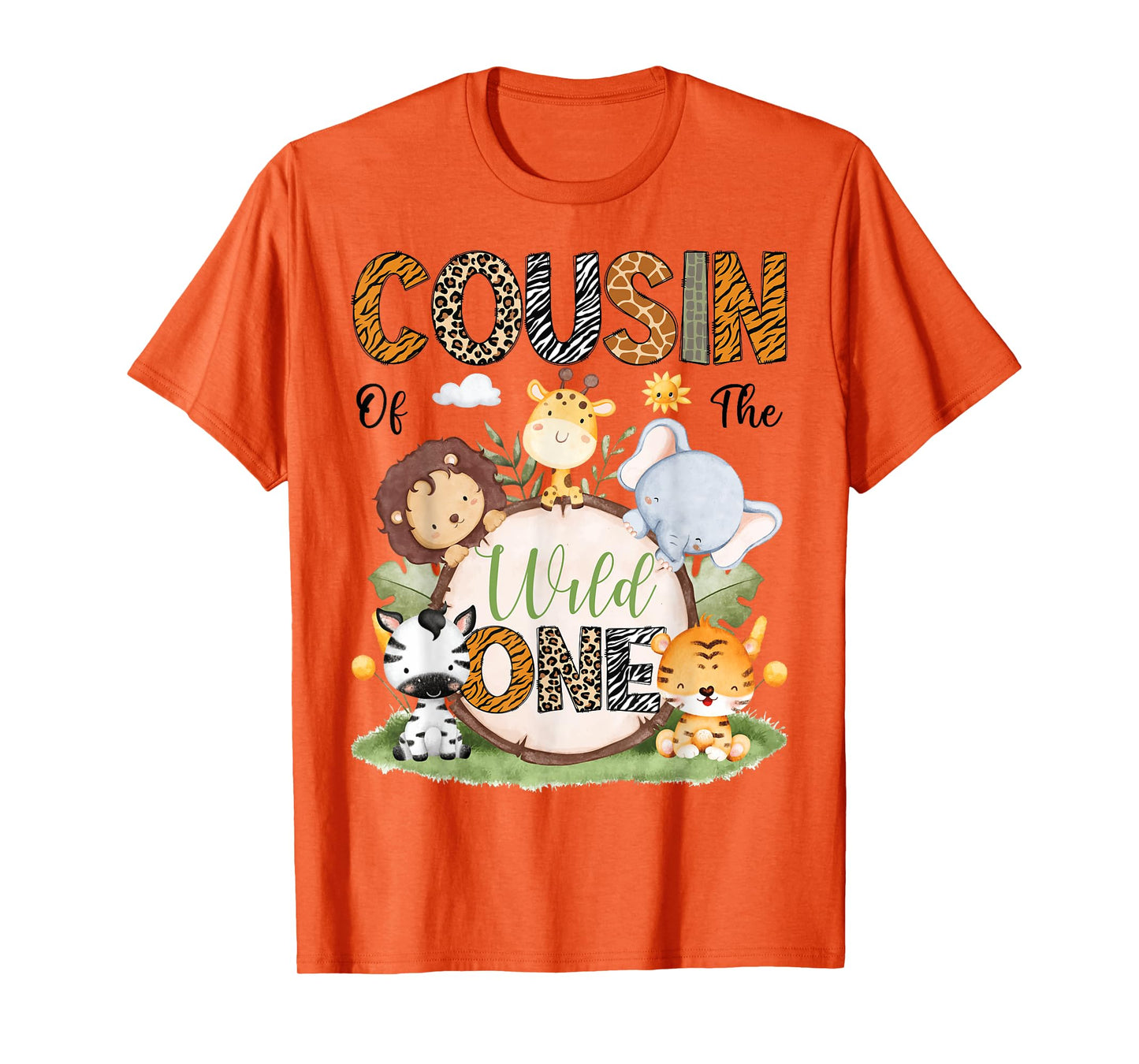 Cousin Of The Wild One 1St Birthday Boy Safari Lover T-Shirt