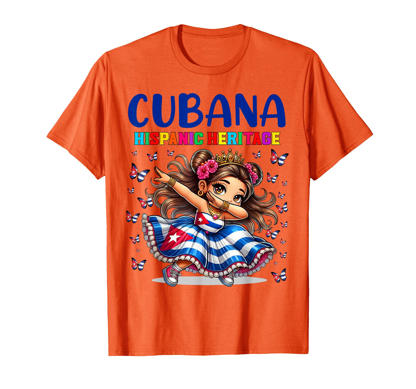 Cuba Hispanic Heritage Month Celebration girls kids T-Shirt