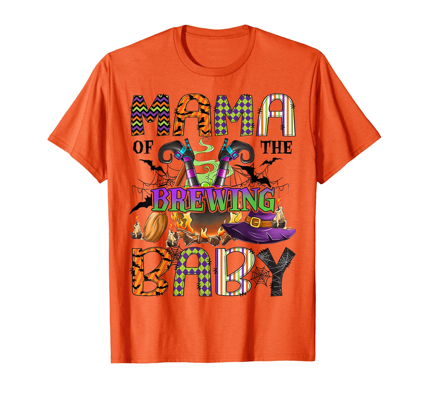Mama of Brewing Baby Halloween One Spooky Mama T-Shirt