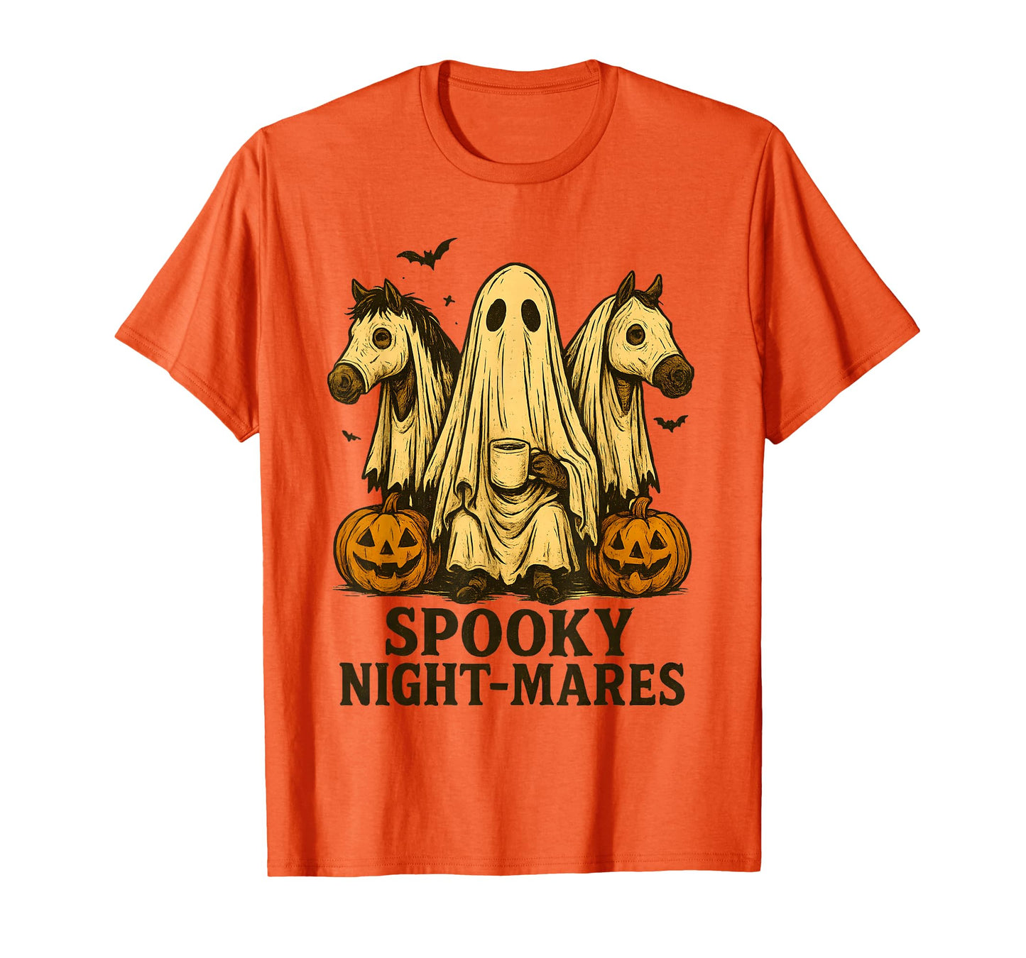 Spooky Night Mares Funny Ghost Horse Halloween T-Shirt