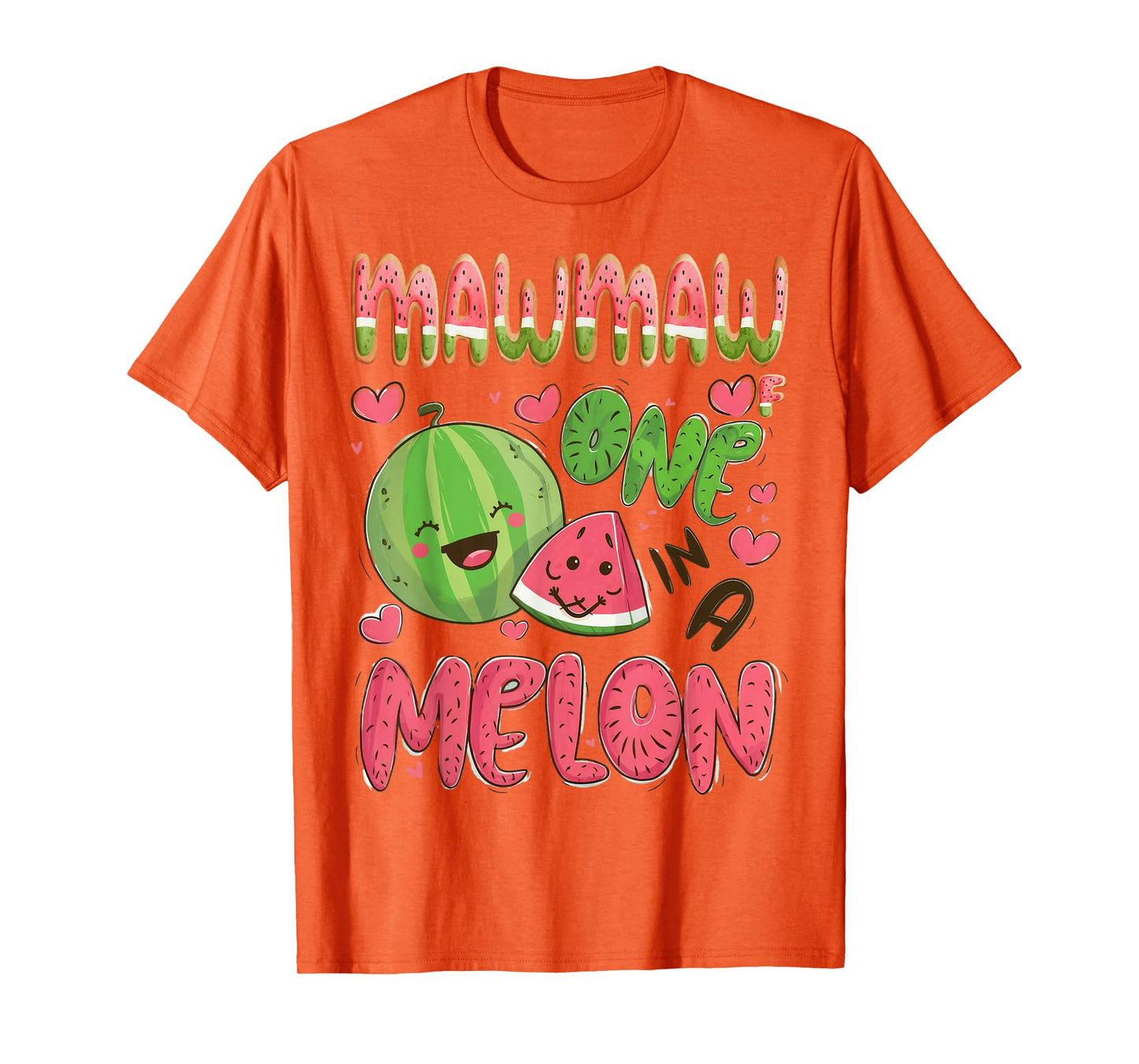 Mawmaw Of One In A Melon 1St Birthday Watermelon Party T-Shirt