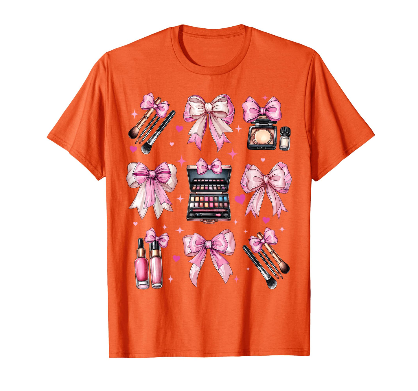 Coquette Bow Makeup Artist MUA Girl Mom Mama Mother's Day T-Shirt