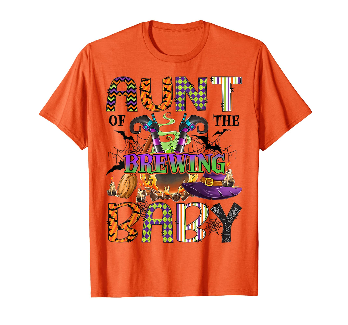 Aunt of Brewing Baby Halloween One Spooky Aunt T-Shirt