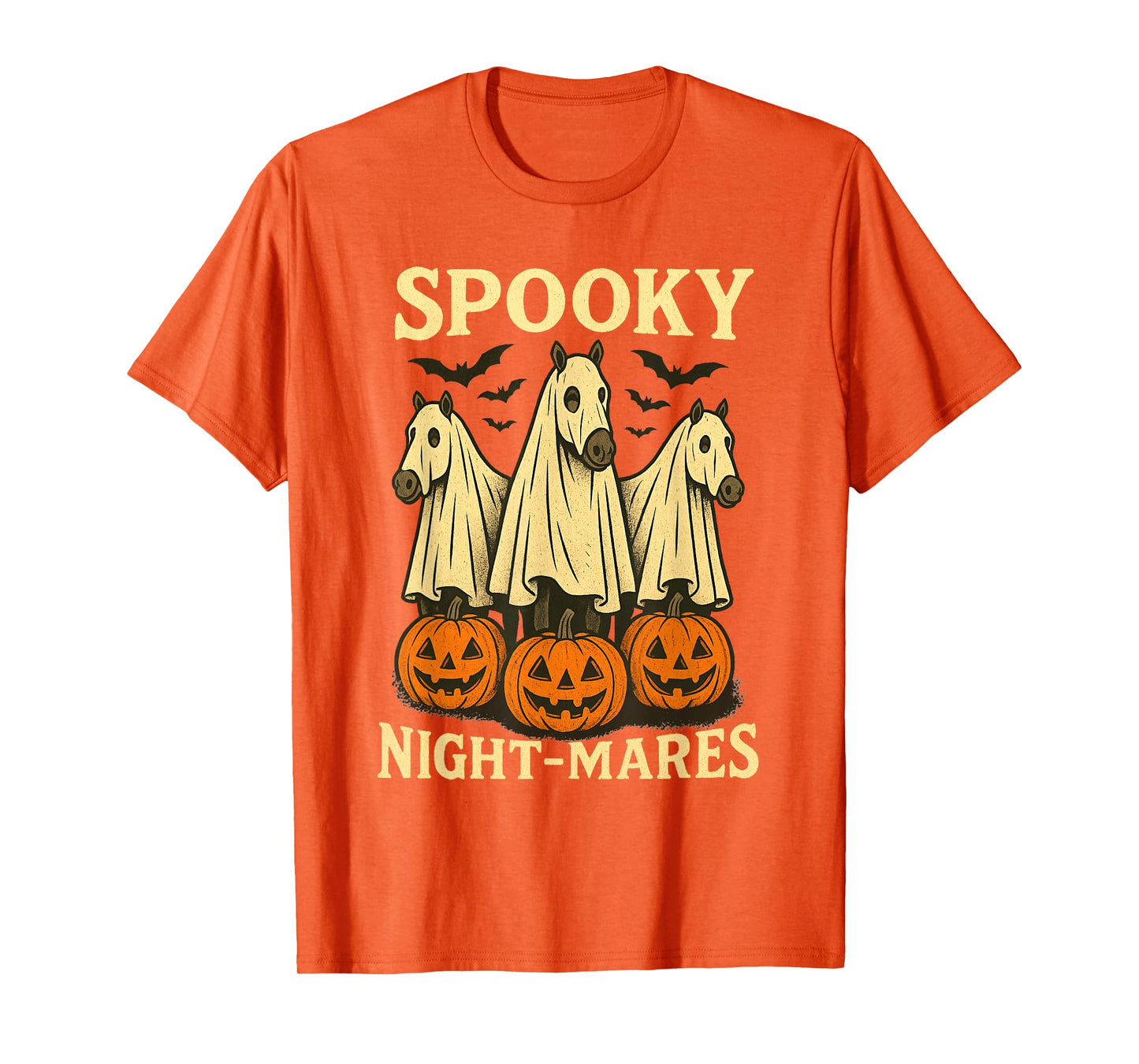 Spooky Night-Mares Halloween Horse Ghost Funny Spooky Season T-Shirt