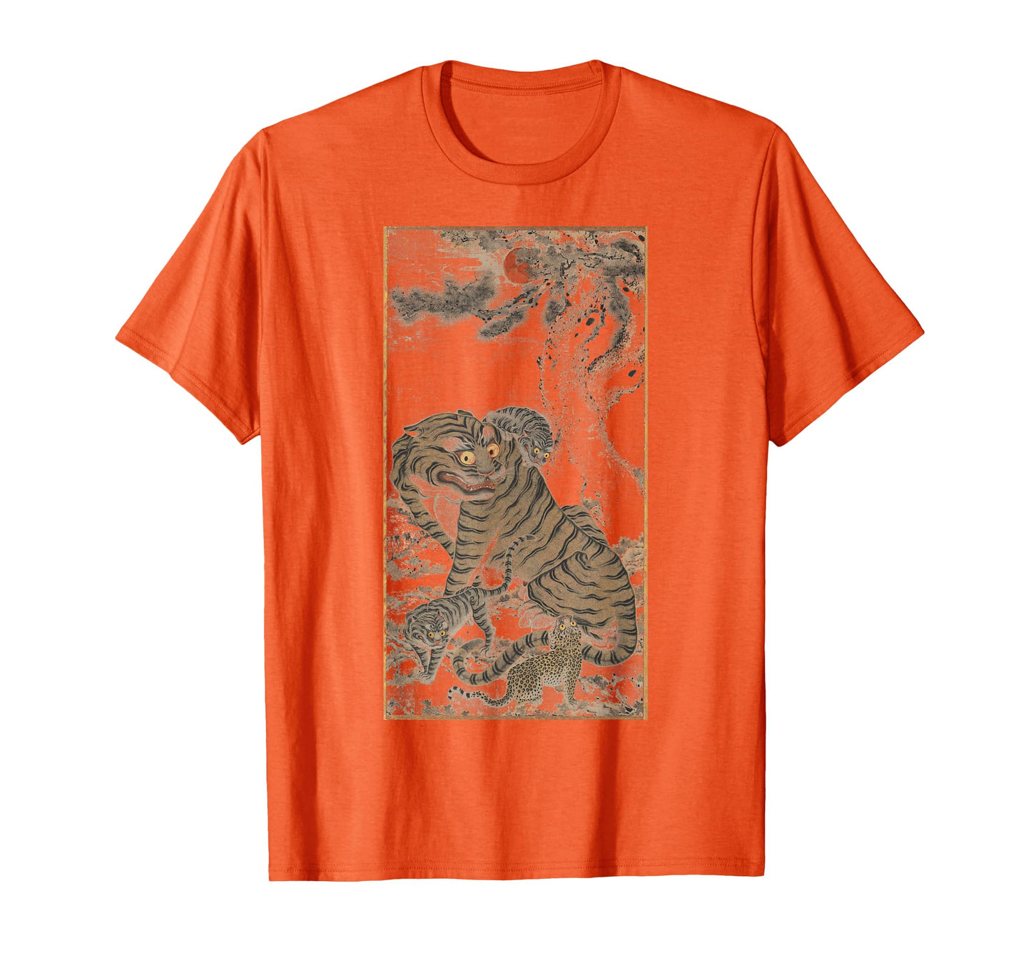 Korean Art Tiger Family (Late 1800s) Vintage Korean Minhwa T-Shirt