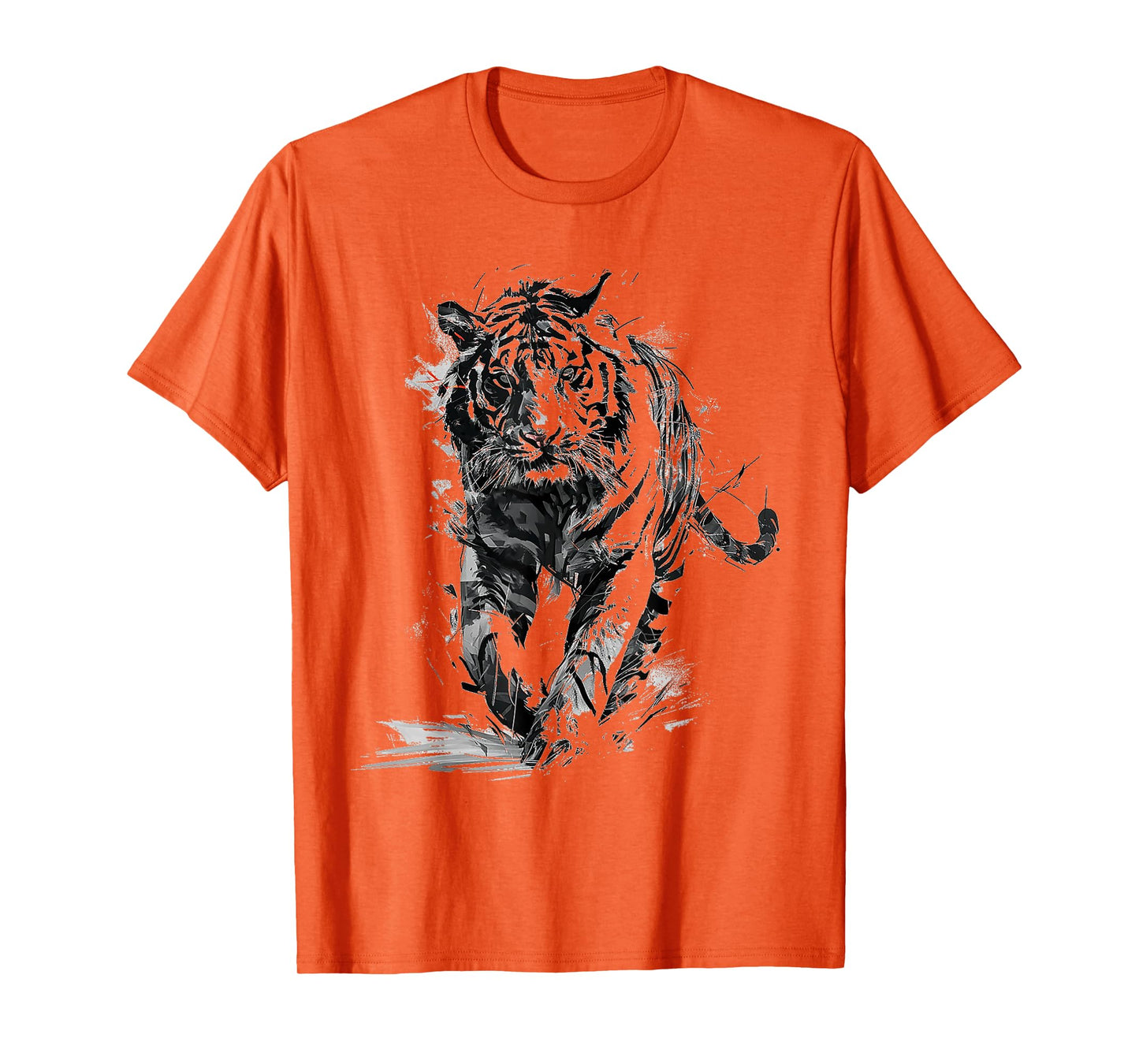 Tiger Animal Print Zoo Drawing Artwork Abstract Tiger T-Shirt