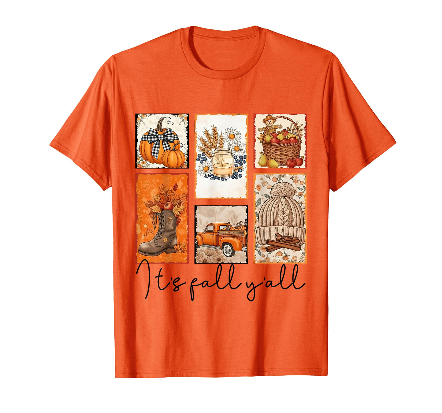 It's Fall Y'all Autumn Pumpkin Season Halloween Thanksgiving T-Shirt