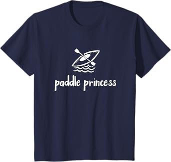 Kids Girl's Funny Kayak Paddle Princess Shirt Kayaking Gift Tee