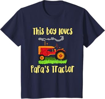 Kids Grandpas Tractor Gift- Just a boy who loves PaPa's Tractor T-Shirt