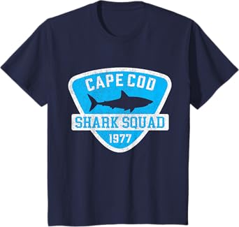 Vintage Cape Cod Massachusetts Shark Squad Vacation Souvenir T-Shirt