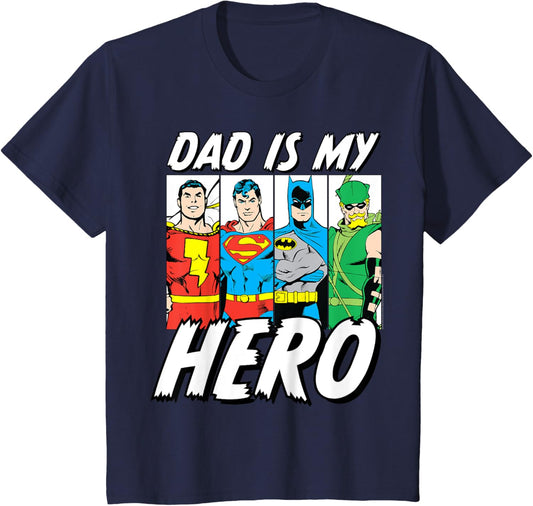 DC Comics Father's Day Justice League Dad Is My Hero T-Shirt