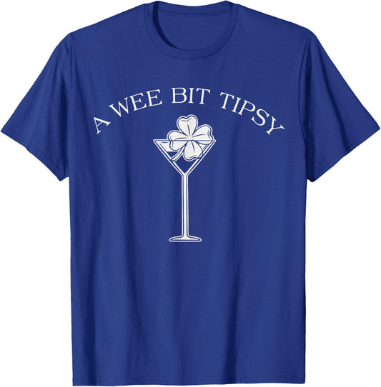 A Wee Bit Tipsy Margarita Funny St Patrick's Day T-Shirt - T-Shirt | Royal