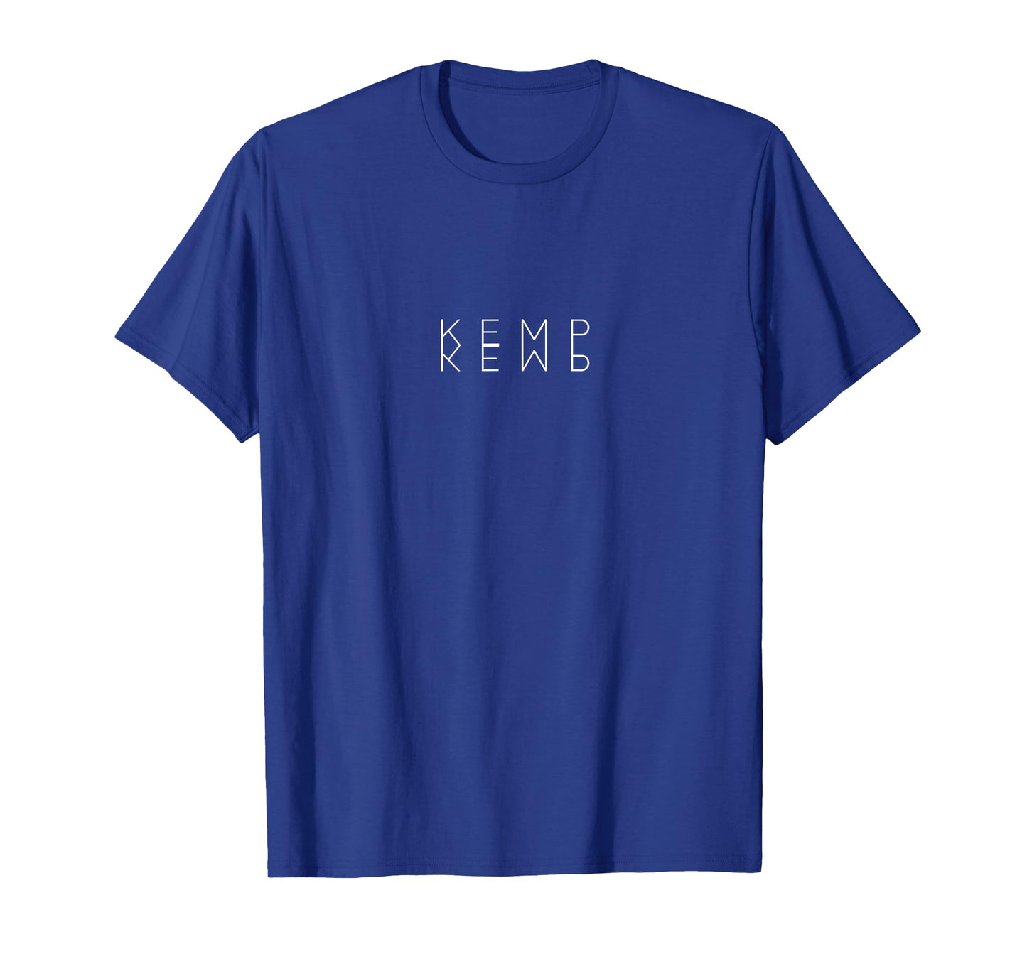 Kemp Reflections - Personalized Mirrored Last Name Art T-Shirt