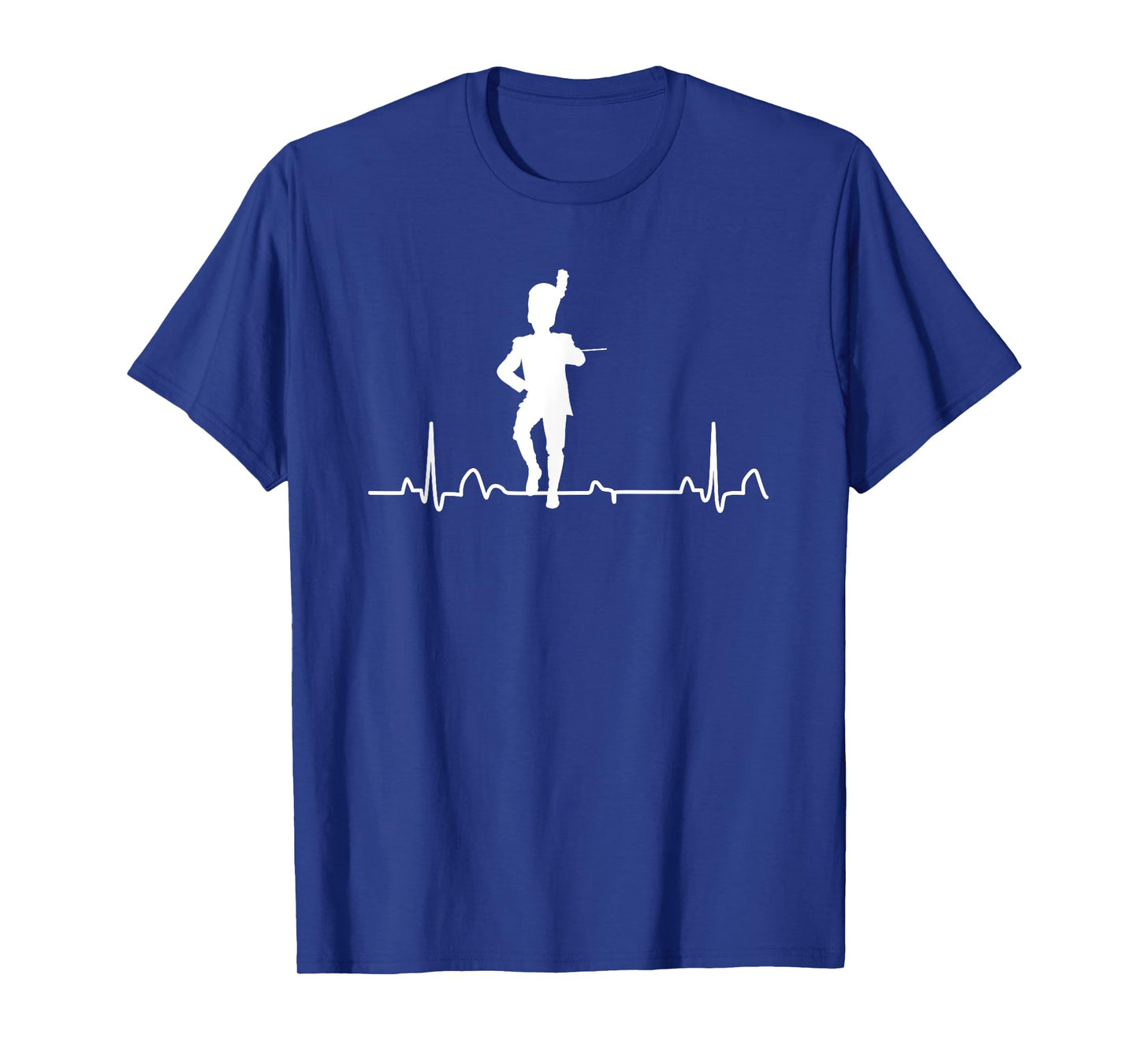 Funny Drum Major Heartbeat Marching Band Gift Men Women Kids T-Shirt