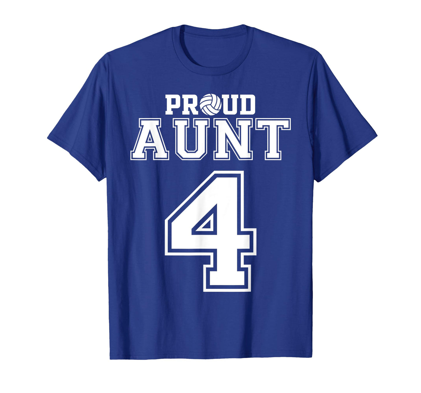 Custom Proud Volleyball Aunt Number 4 Personalized Women T-Shirt
