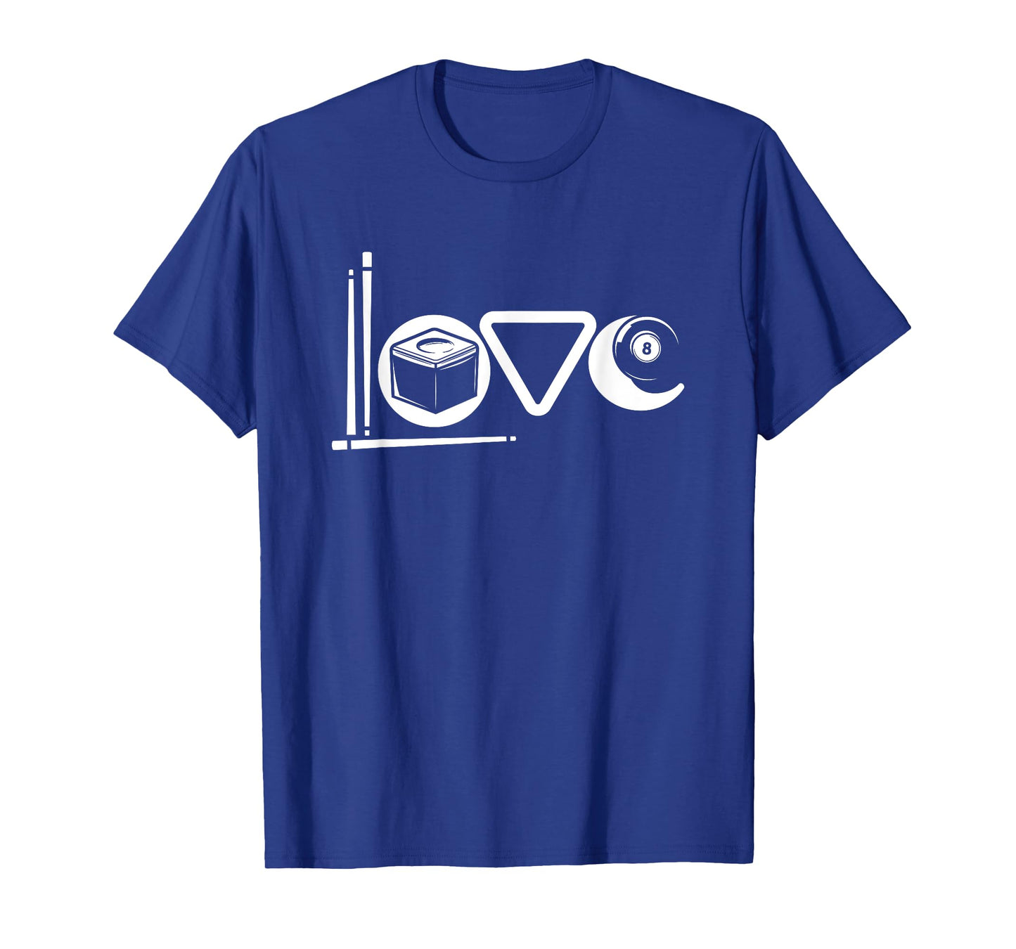 Love Billiards Ball Snooker Pool Stick Cue Eight Ball Table T-Shirt