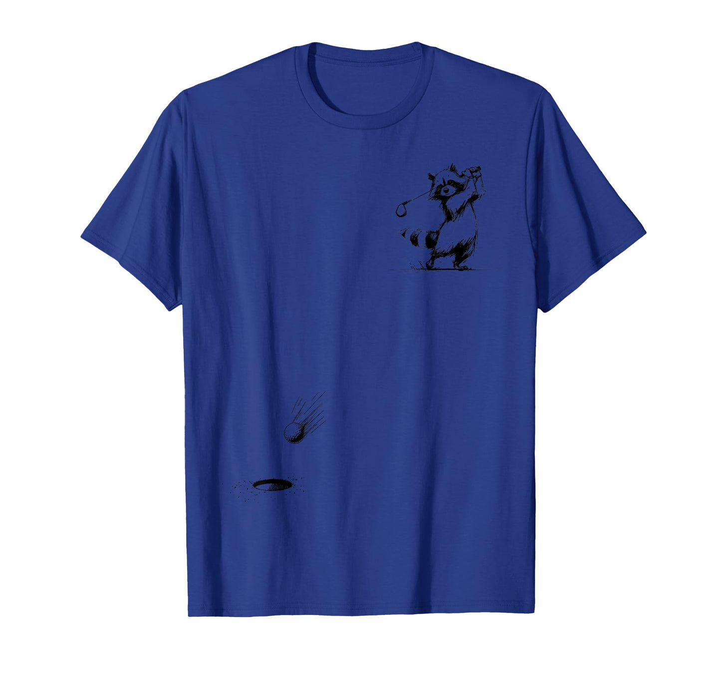Retro Cute Raccoon Playing Golf Golfer Golf Lovers T-Shirt