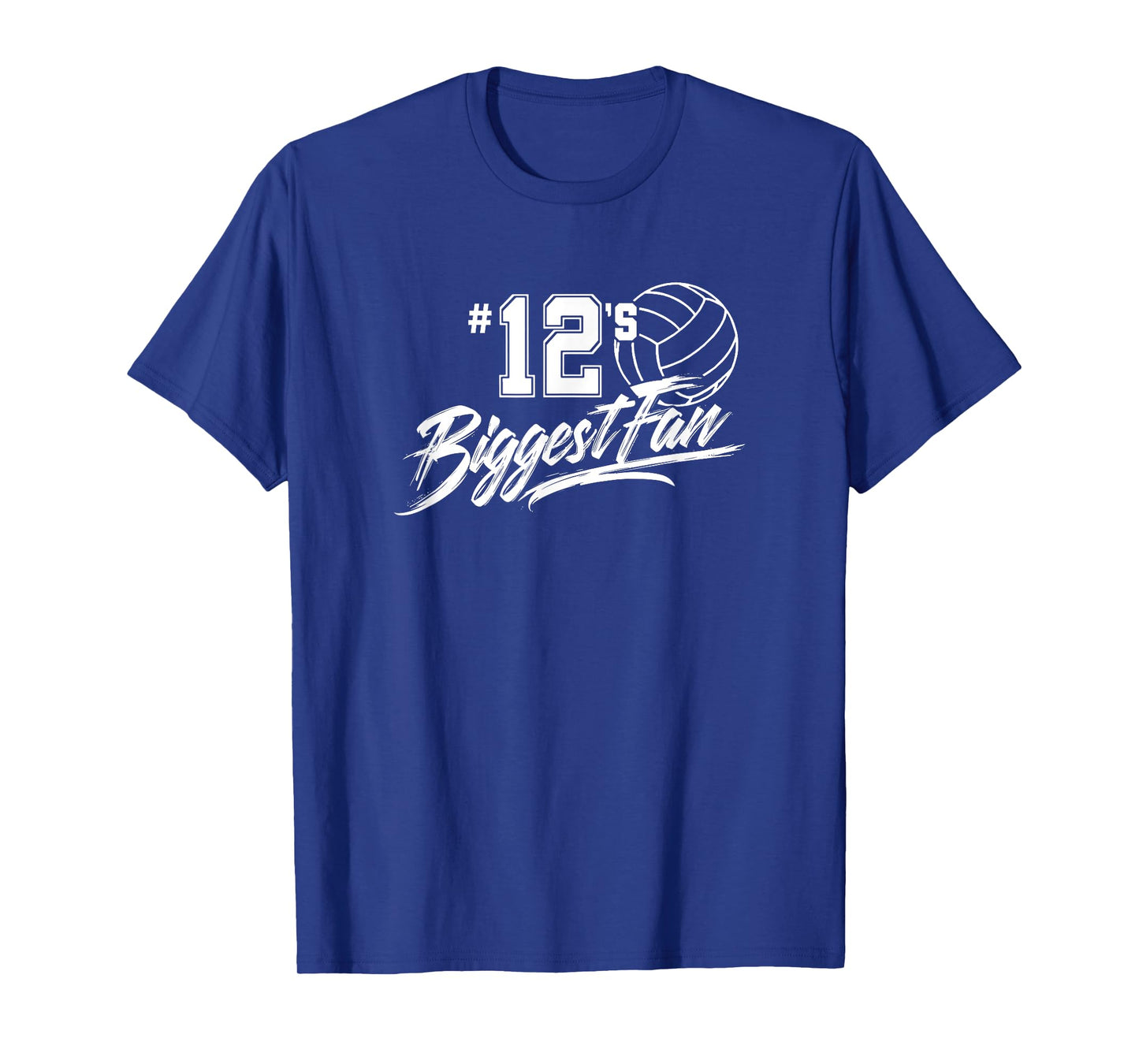 Volleyball Mom Number 12's Biggest Fan Dad Brother Sister T-Shirt