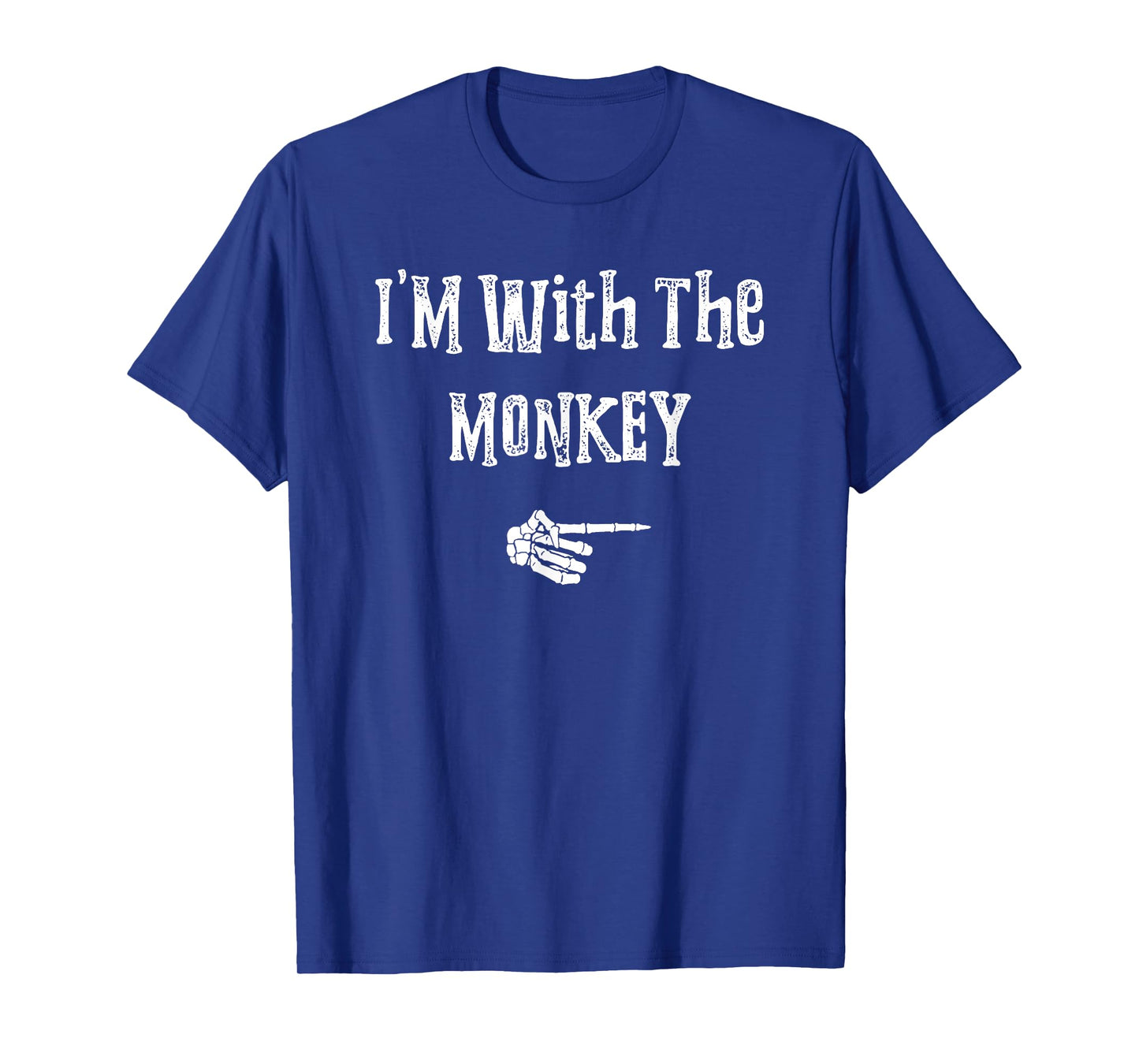 I'm With Monkey Halloween Costume Funny Couples Matching T-Shirt