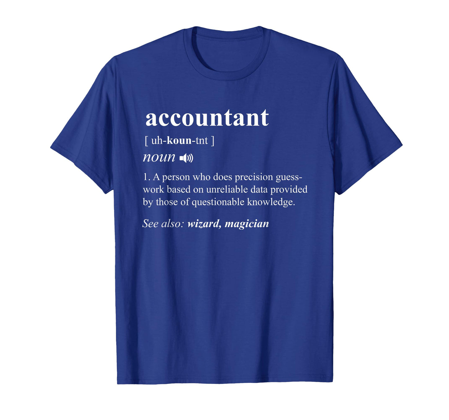 Accountant Definition Noun Accounting Major CPA Funny Gifts T-Shirt