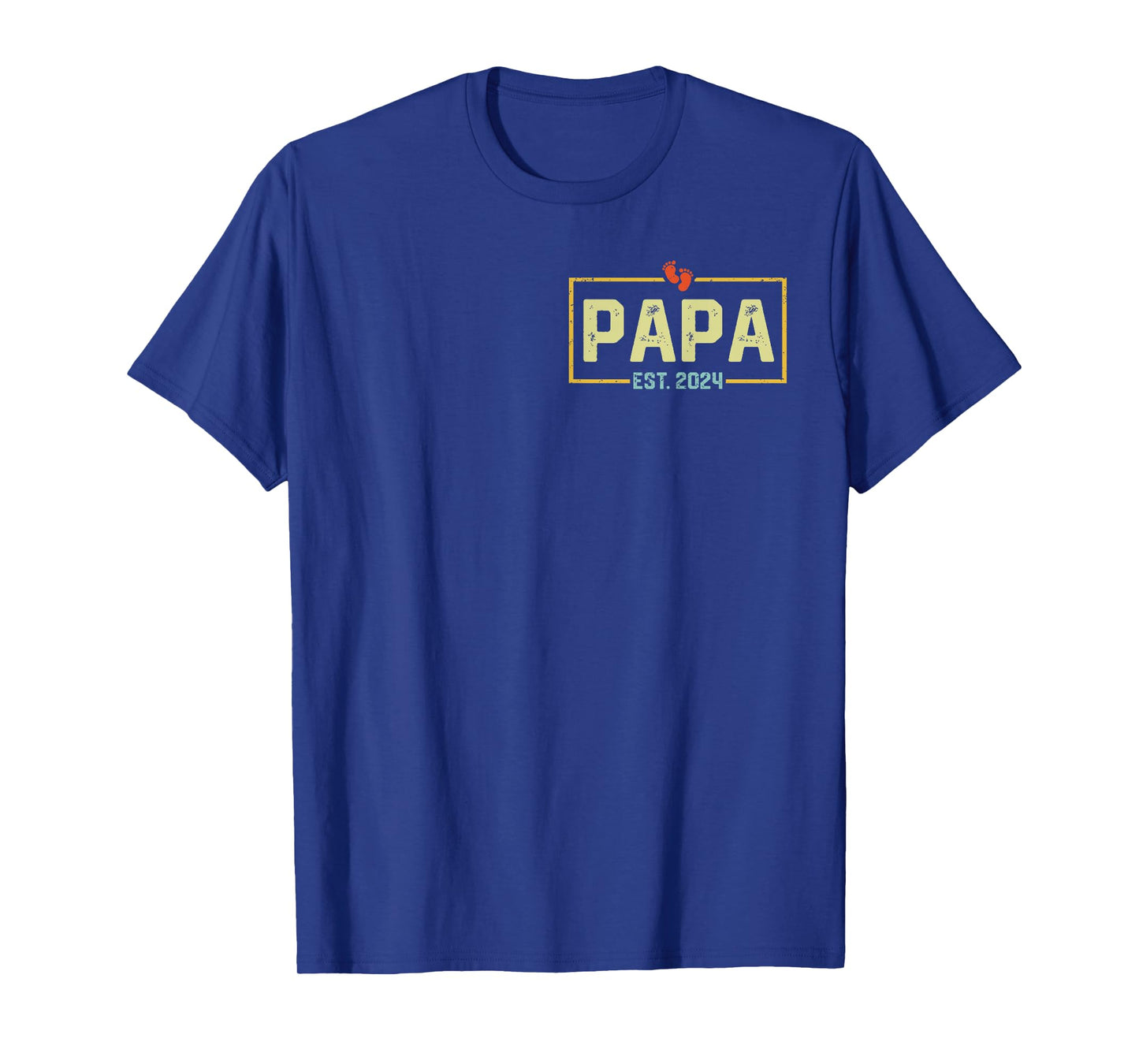 Papa Est. 2024 Papa 2024 Logo New Dad Fathers Day T-Shirt
