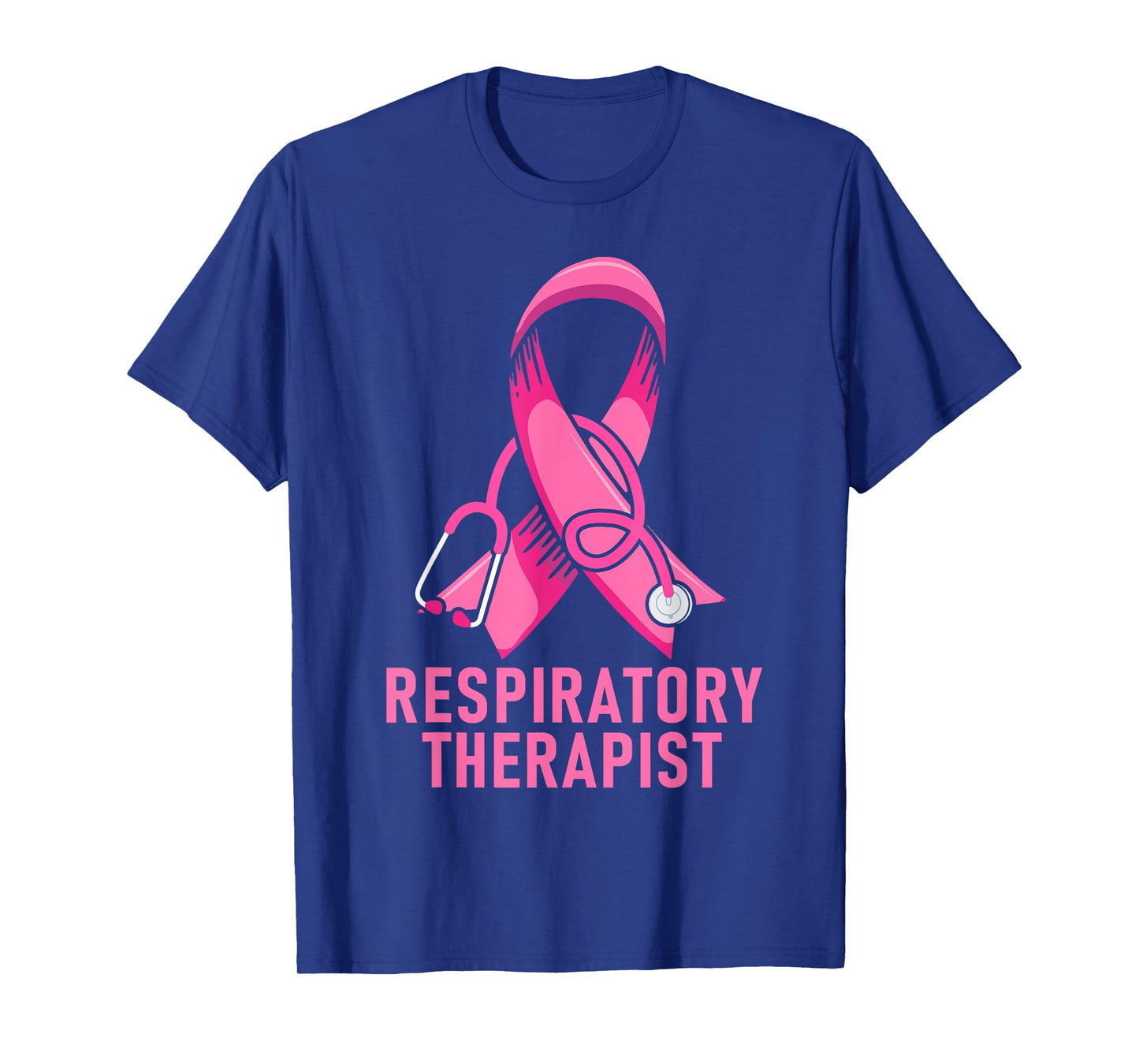 Respiratory Therapist Stethoscope Pink RT Life Breast Cancer T-Shirt