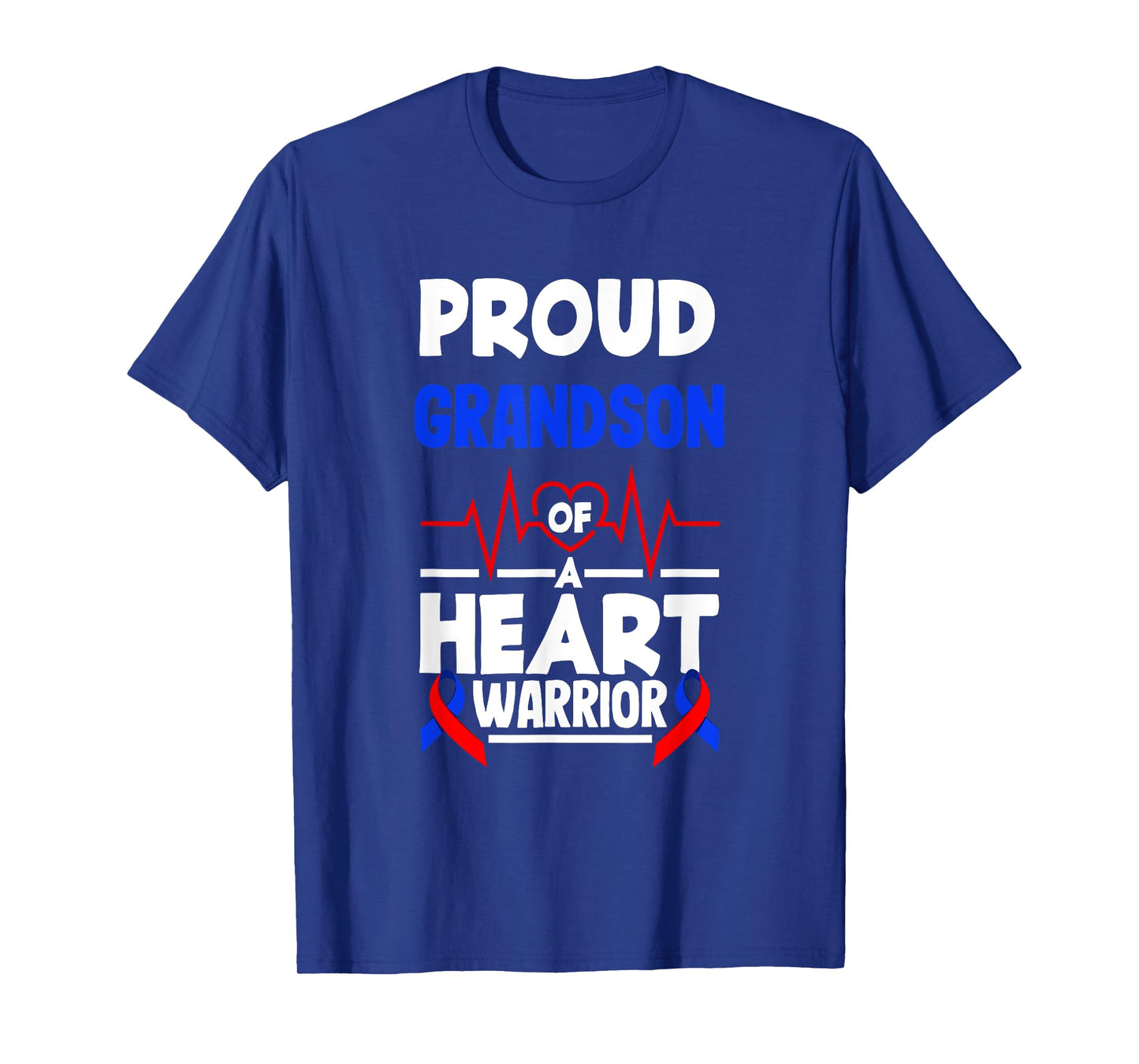 Proud Grandson Of A Heart Warrior CHD Awareness T-Shirt